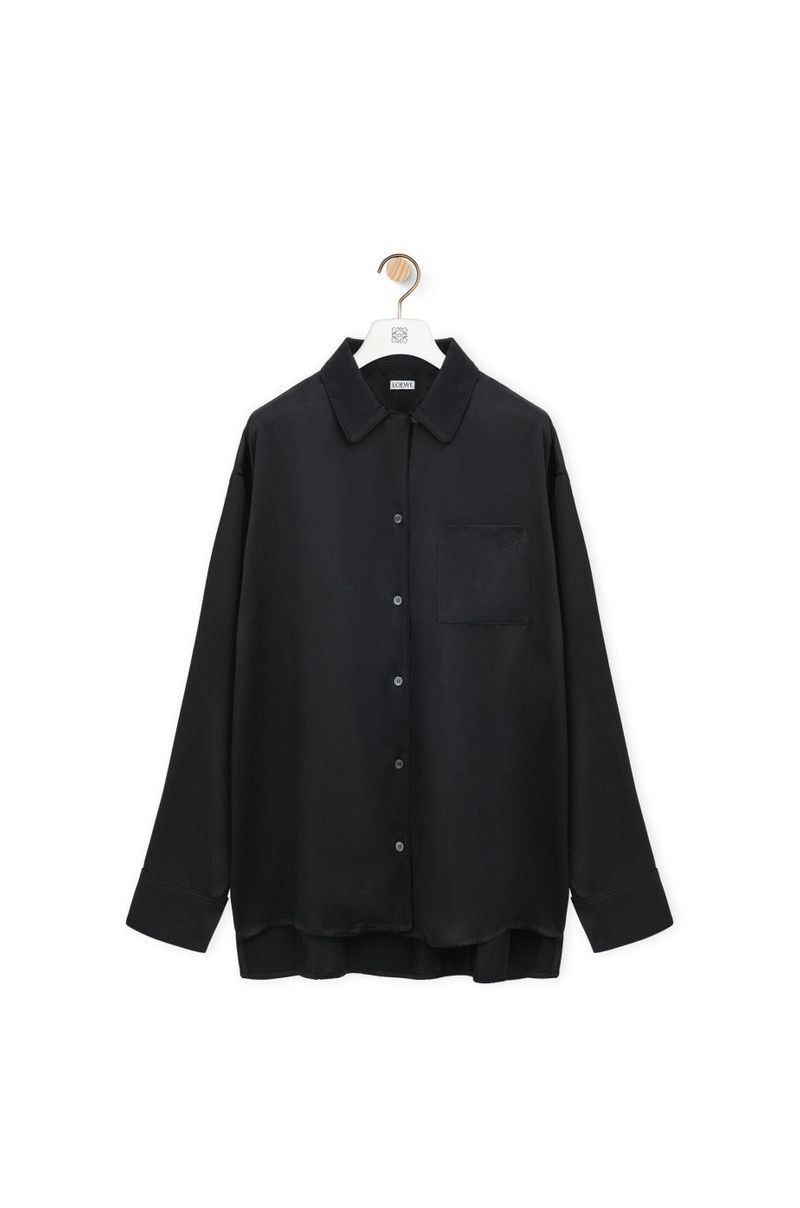 Loewe o1in1g0426 Pyjama Blouse in Viscose in Black Size L / US 10 / IT 46 - 1 Thumbnail