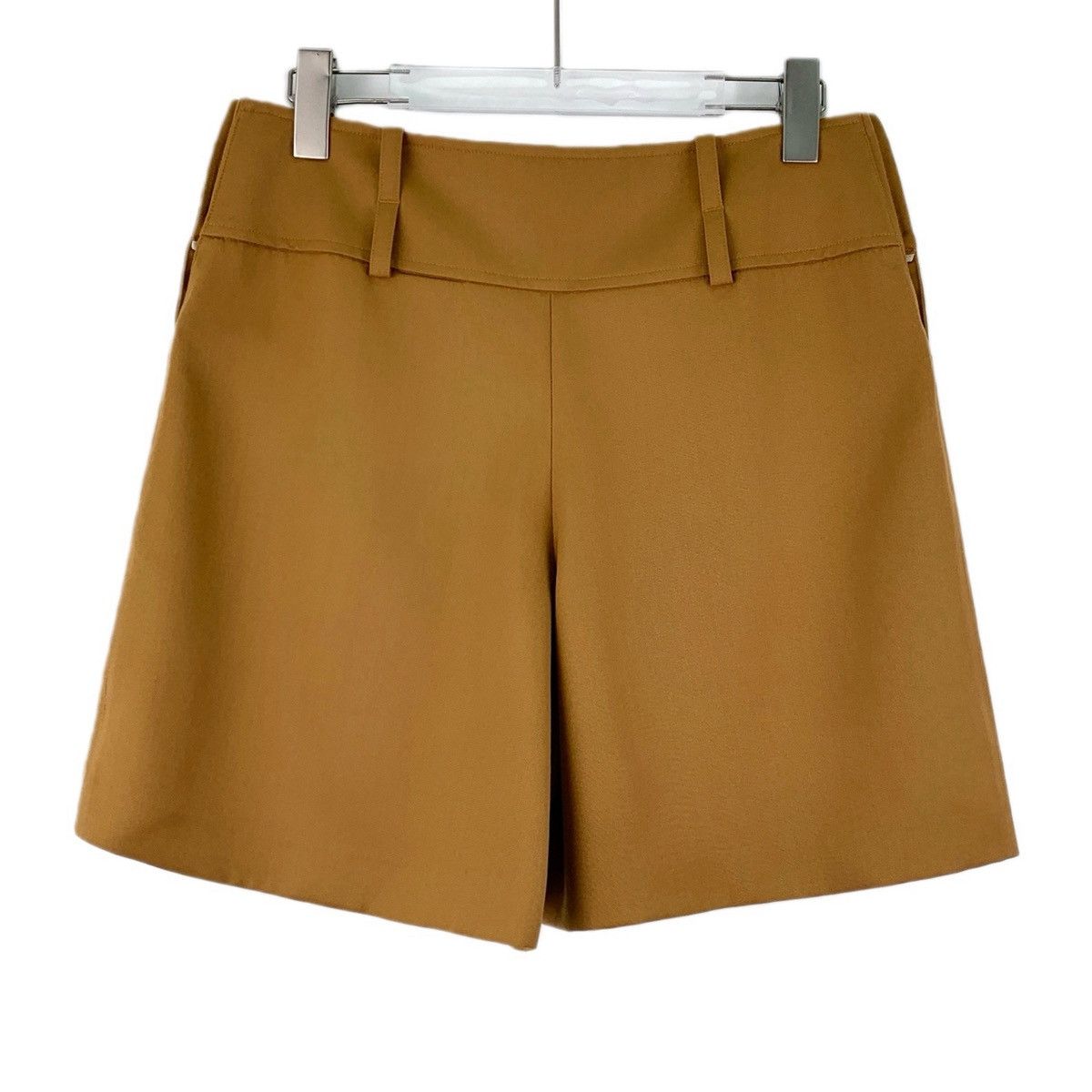 Hermes Hermes Brown High-waist Wool Shorts K26WX Size 26" / US 2 / IT 38 - 2 Thumbnail