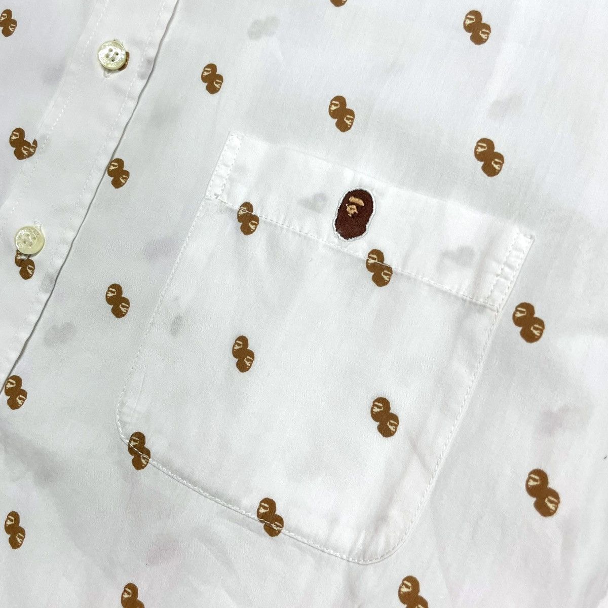 Bape OG2000's Bape Double Ape Head Button-up shirt Size US M / EU 48-50 / 2 - 7 Thumbnail