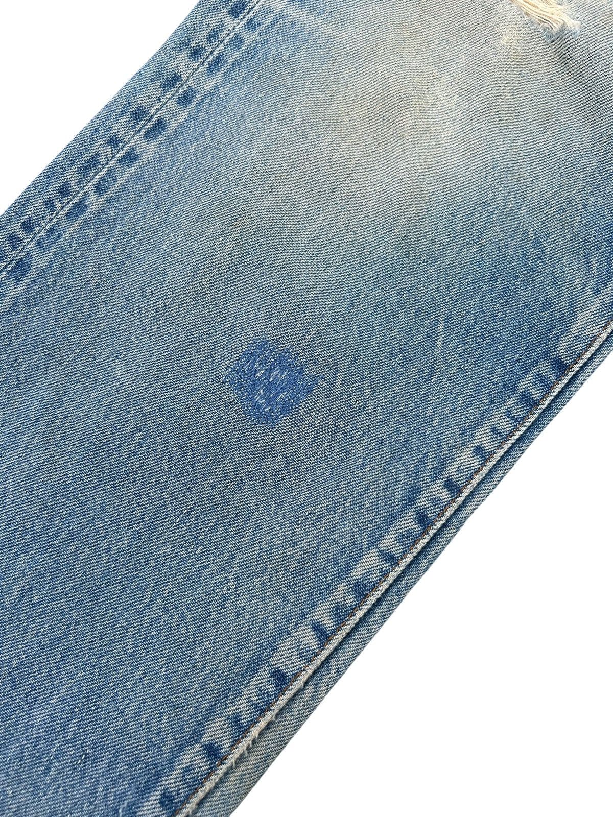 Levi's Vintage Clothing 80's THRASHED Levi's 555 Reconstructed Repair Denim Size US 30 / EU 46 - 5 Thumbnail