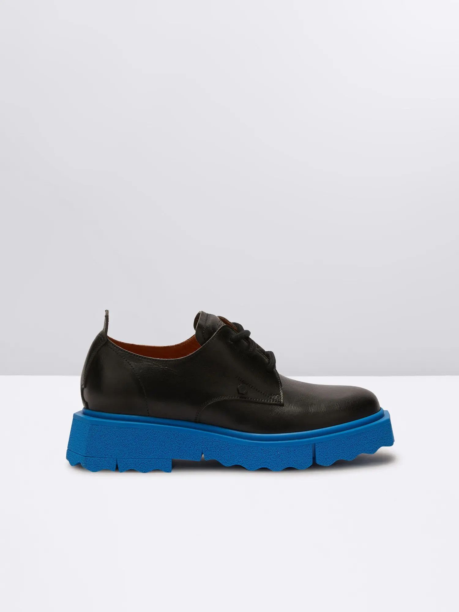 Off-White o1gr1nt1124 Leather Sponge Derby Shoes in Black Size US 10 / EU 43 - 1 Thumbnail