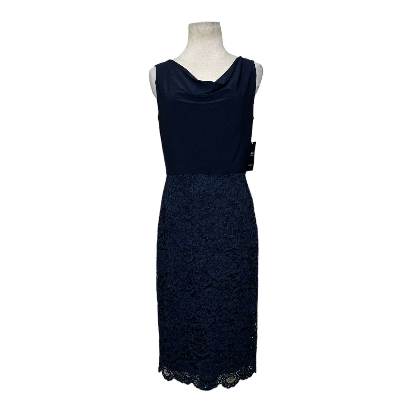 Ralph Lauren Ralph Lauren navy blue lace detail skirt cocktail dress 2 Size XS / US 0-2 / IT 36-38 - 17 Thumbnail