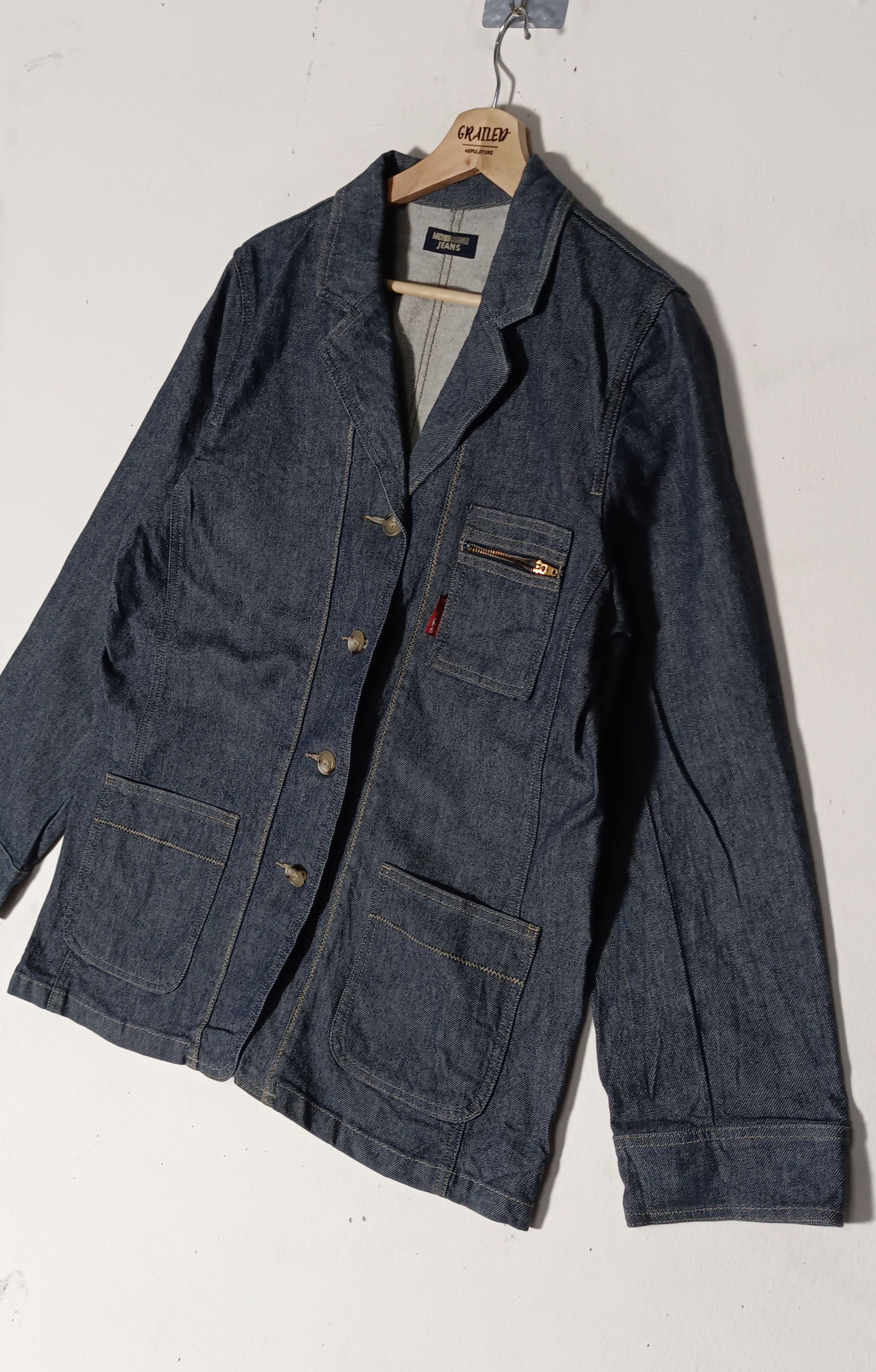 Michiko Koshino London × Vintage Vintage💥Michiko London Denim Jeans Jacket Size US L / EU 52-54 / 3 - 3 Thumbnail