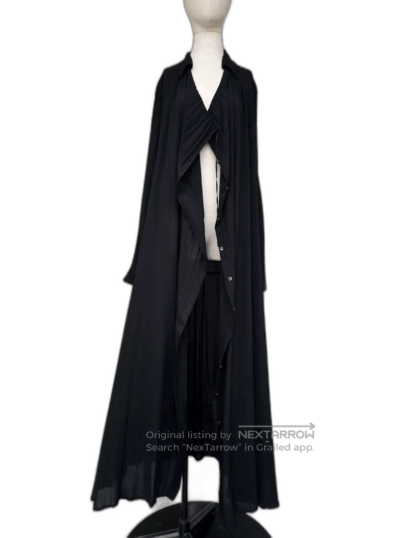 Ann Demeulemeester DEMY X-LONG HIGH SLIT LONG SLEEVE DRESS