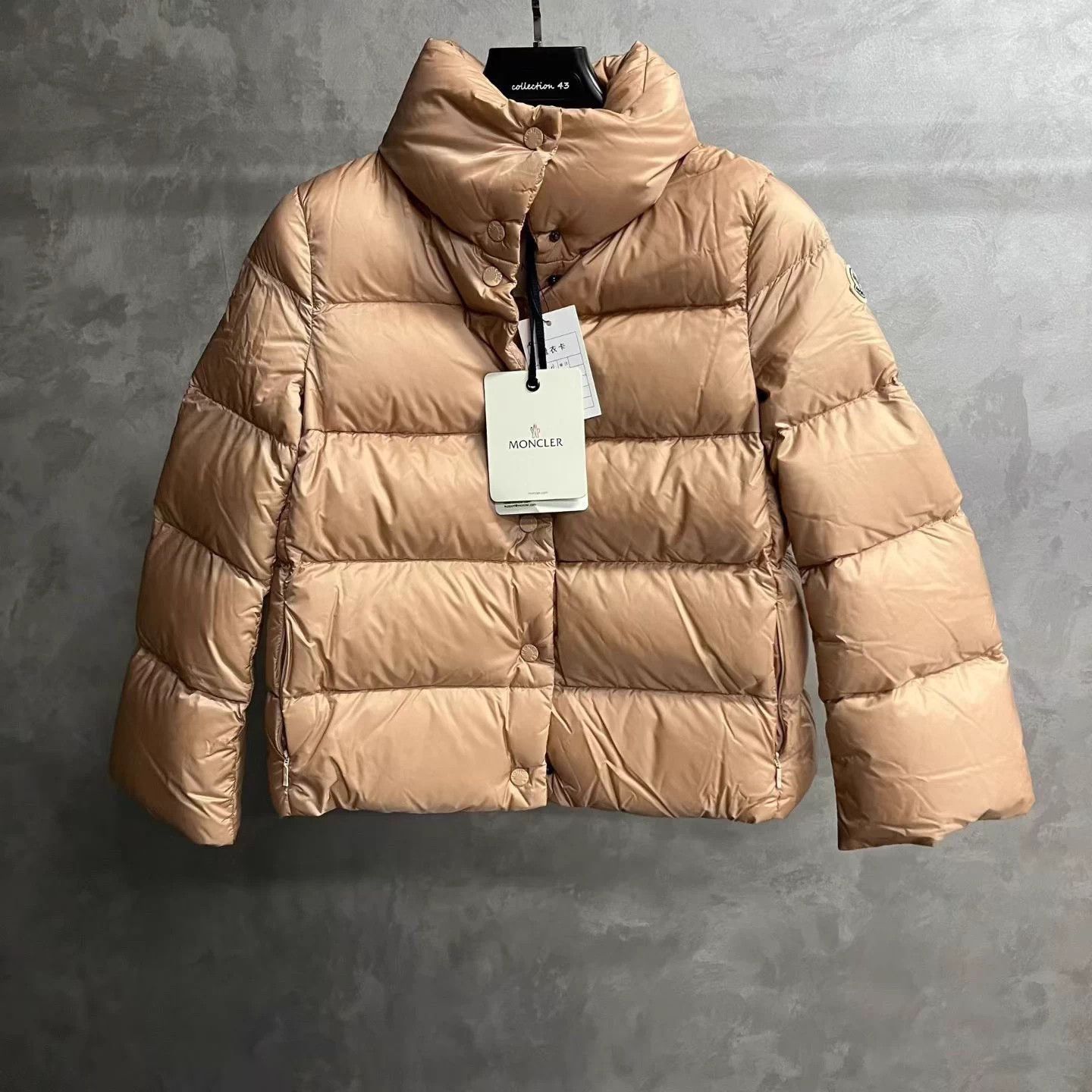 Moncler Moncler light brown basic stand collar down jacket women 0 Size XS / US 0-2 / IT 36-38 - 1 Thumbnail