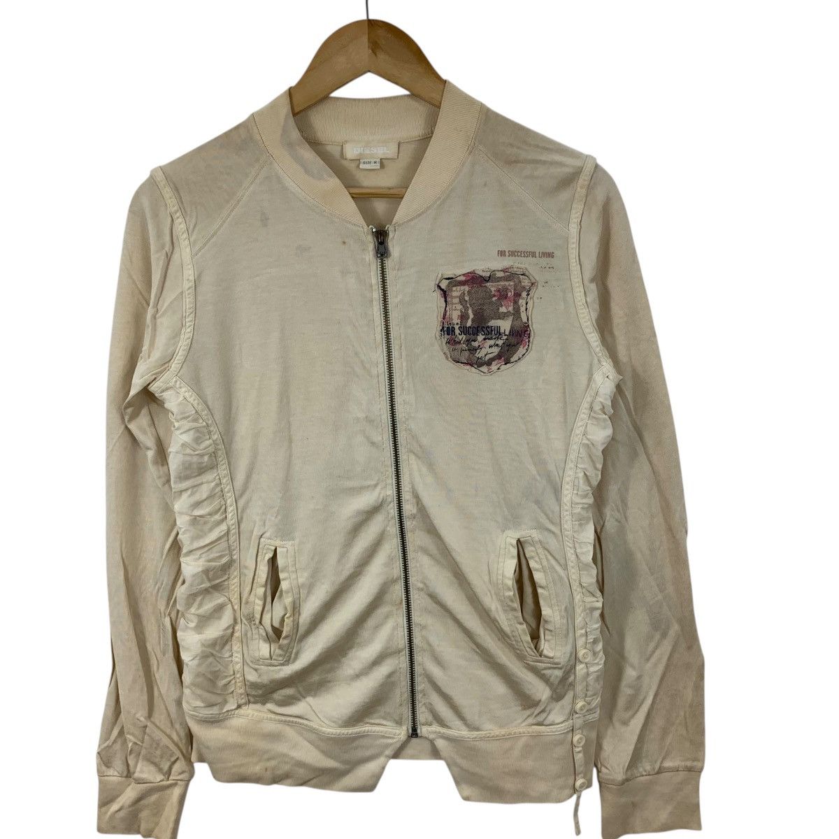 Diesel DIESEL ITALY Successful Living Distress Design Hoodie Zipper Size M / US 6-8 / IT 42-44 - 4 Thumbnail