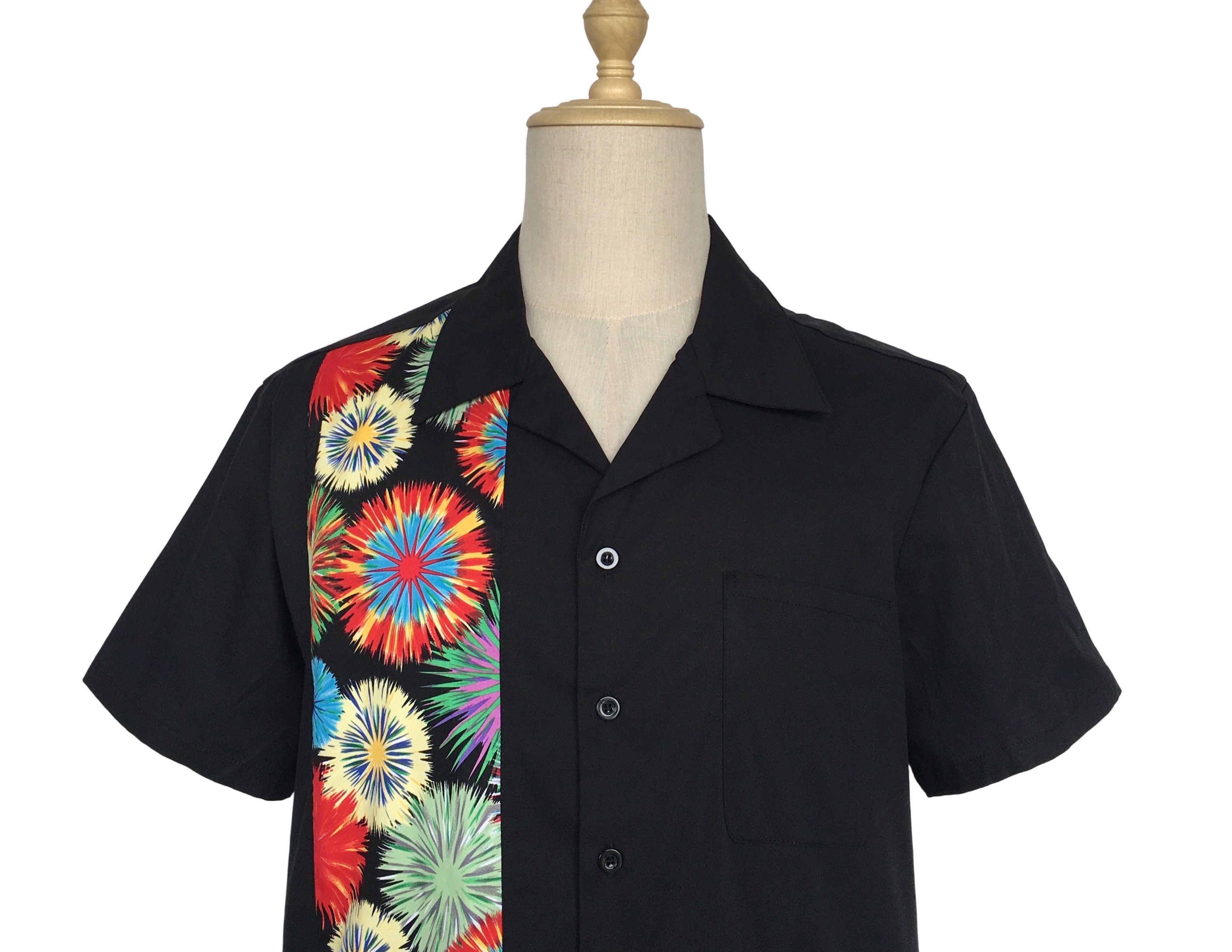 Other Retro Style Firework Panel Black Casual Hawaiian Shirts Size US XXL / EU 58 / 5 - 4 Thumbnail