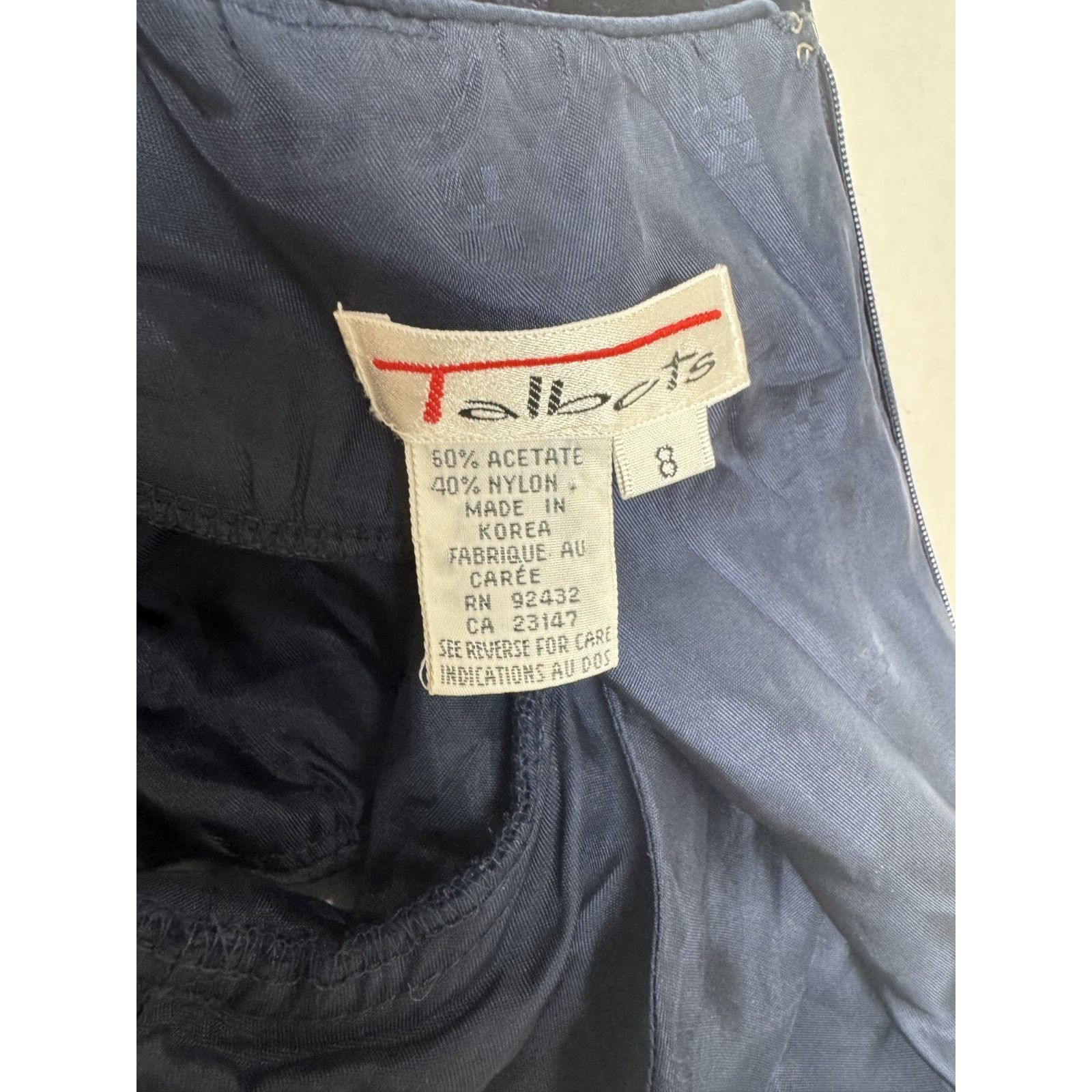 Other Vintage Talbots Dark Academia Velvet Dress Navy Gothic 8 Size M / US 6-8 / IT 42-44 - 3 Thumbnail