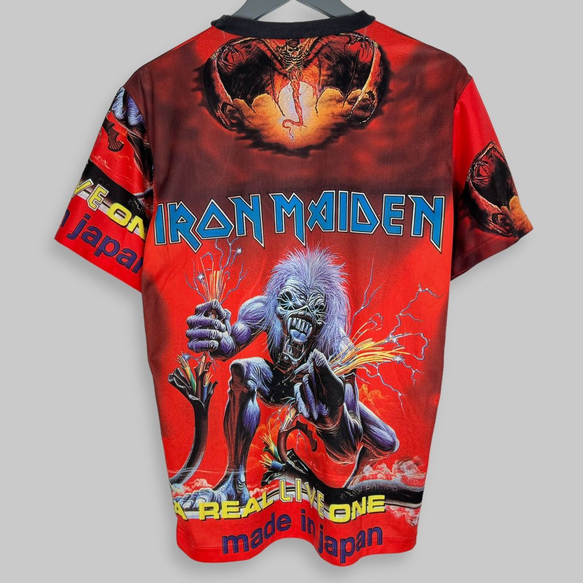 Band Tees × Iron Maiden × Vintage Vintage 90s Iron Maiden A Real 