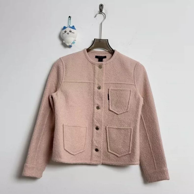 Louis Vuitton Louis Vuitton Pink woolen casual jacket Size XXS / US 00 / IT 34 - 1 Thumbnail