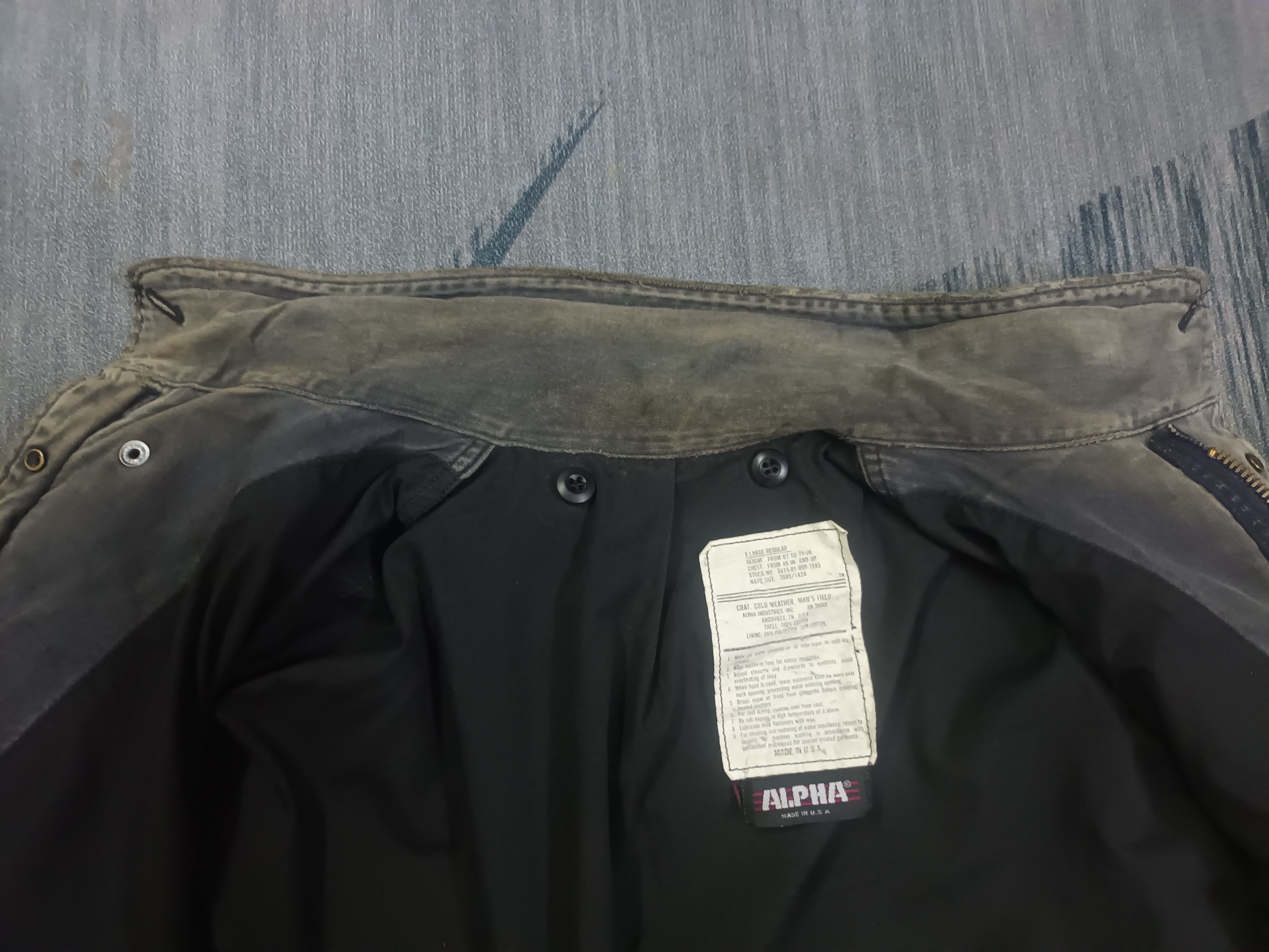 Alpha Industries 🔥 ALPHA MADE IN USA DISTRESSED JACKET 🔥 Size US XXL / EU 58 / 5 - 19 Thumbnail