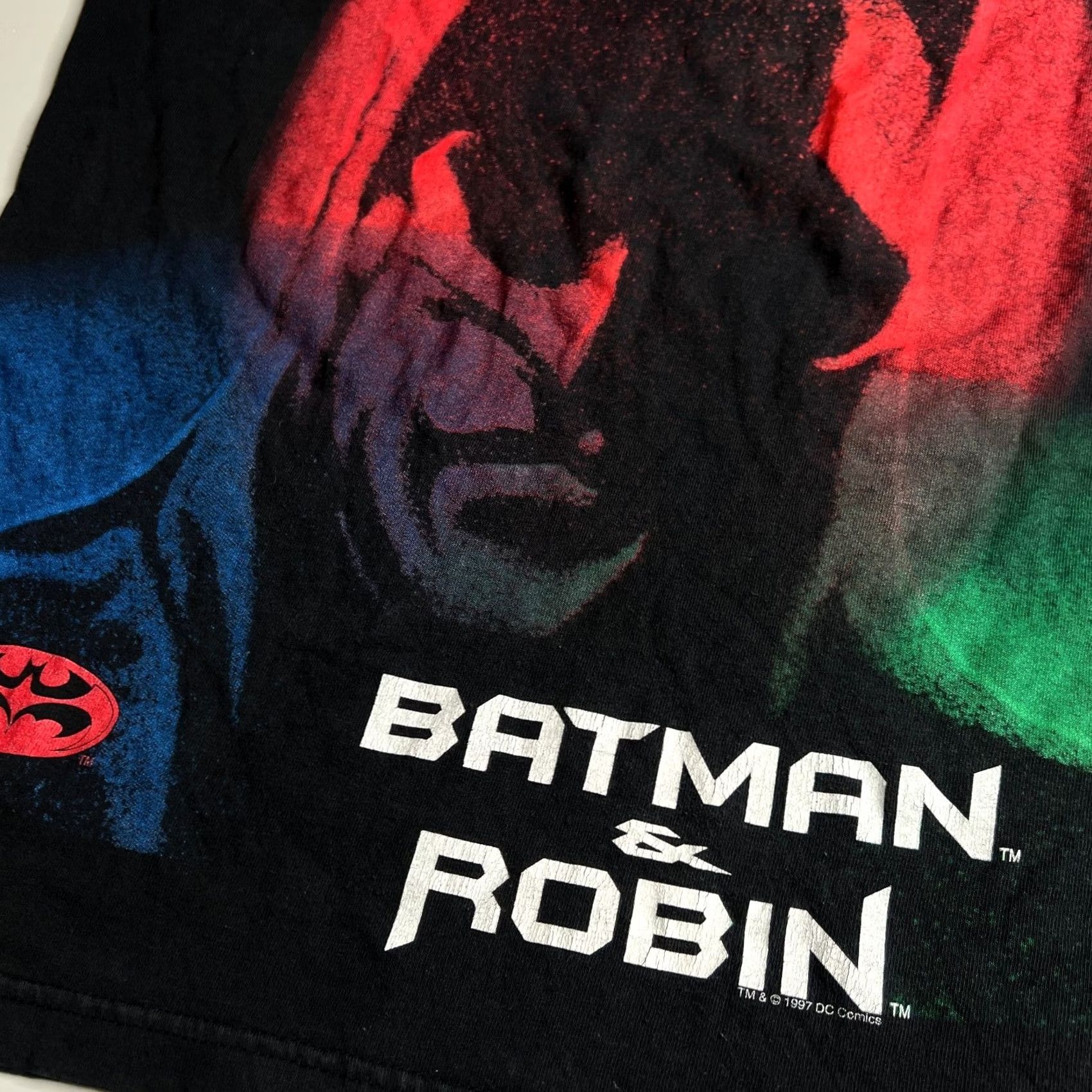 DC Comics VINTAGE Batman & Robin Movie Tee DC Comics Black Short Sleeve L Adult Men 1997 Logo Graphic USA 90s Size US L / EU 52-54 / 3 - 2 Thumbnail
