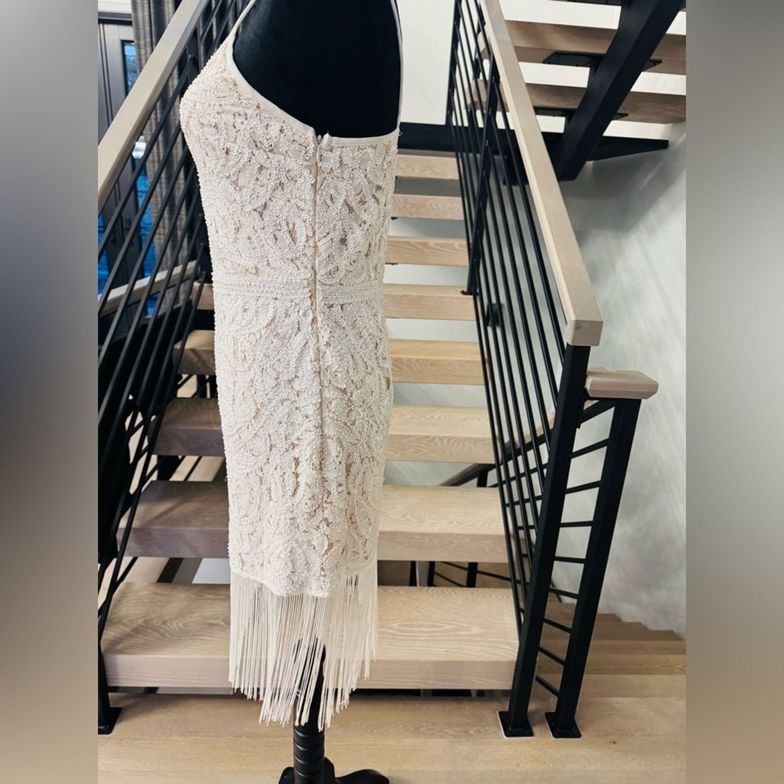 Other New Elegant Cream Lace Fringe Dress size S Size S / US 4 / IT 40 - 4 Thumbnail