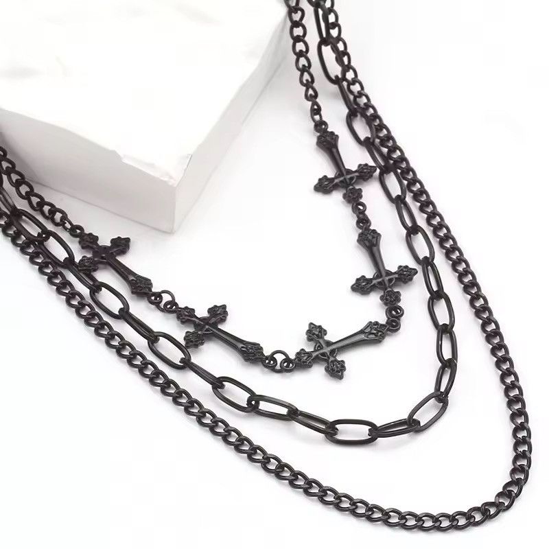 Jewelry Cross Chain Belt, Jeans Side Chain - Punk Grunge Size ONE SIZE - 3 Thumbnail