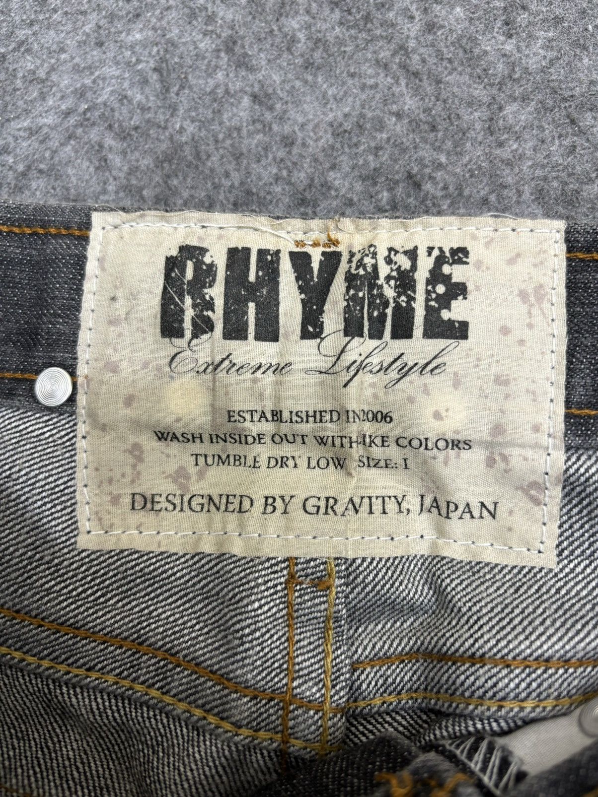 Seditionaries 💥FLARE💥 RHYME Japan Painter Spiky Distressed Denim F566 Size US 28 / EU 44 - 22 Thumbnail