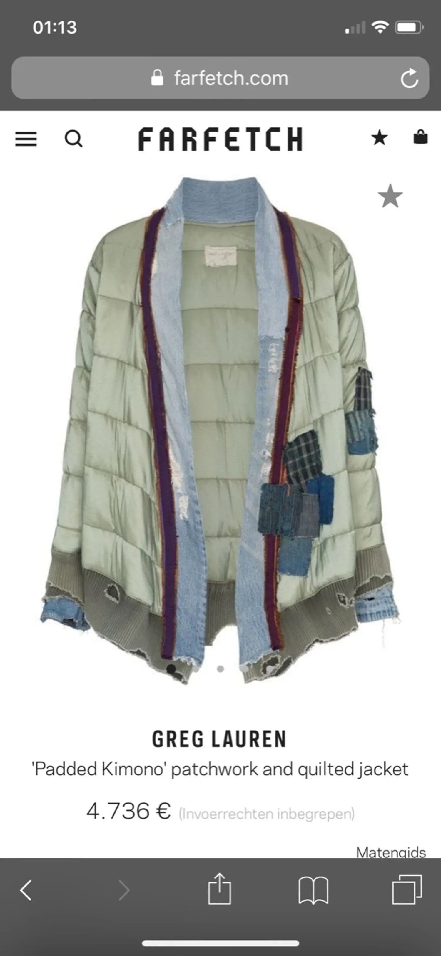 Greg Lauren Greg Lauren puffy kimono Size Men's / US L-XL Size US L / EU 52-54 / 3 - 8 Thumbnail