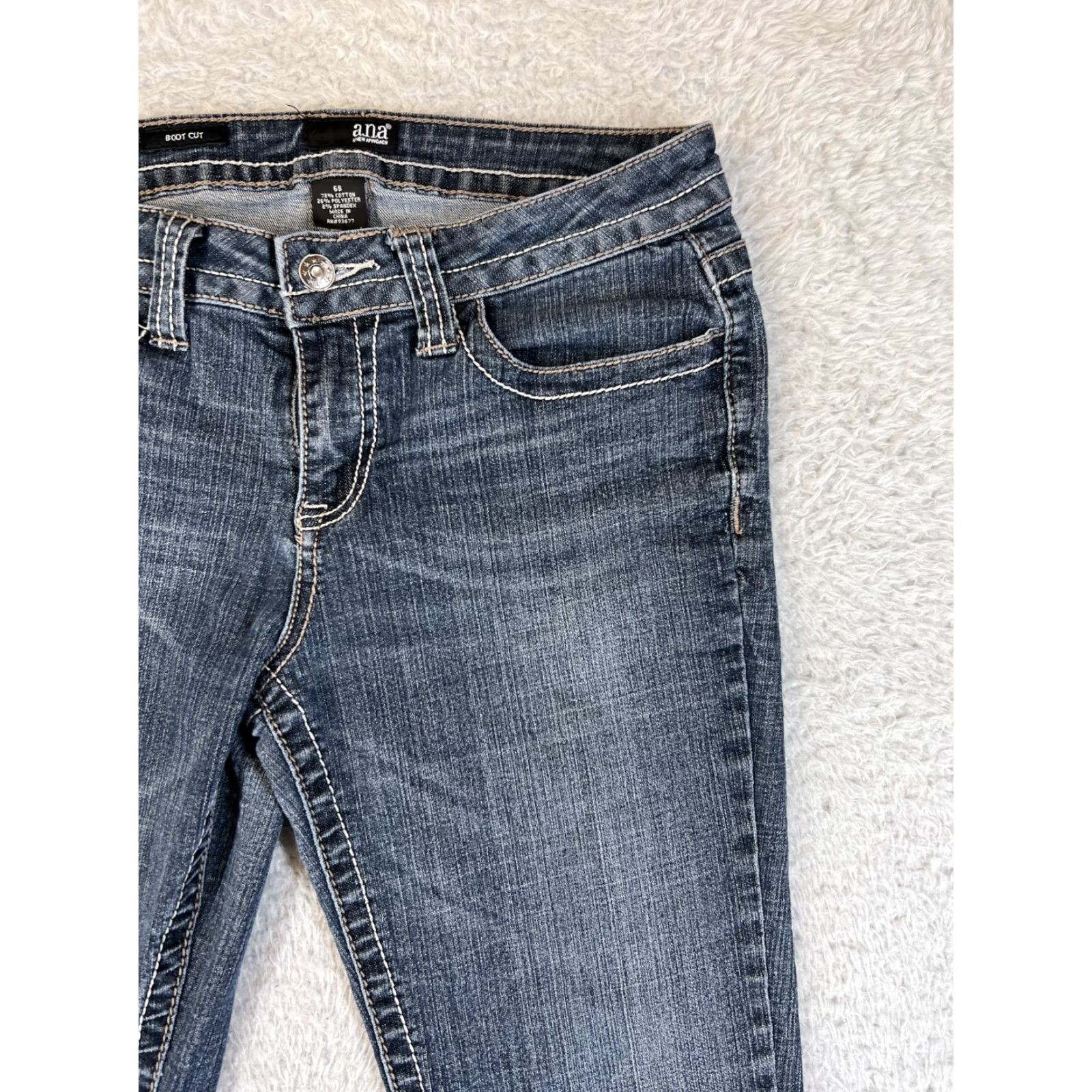 Vintage A New Approach Jeans Womens 6 Blue Bootcut Western Embroidered Pants Size 28" / US 6 / IT 42 - 6 Thumbnail