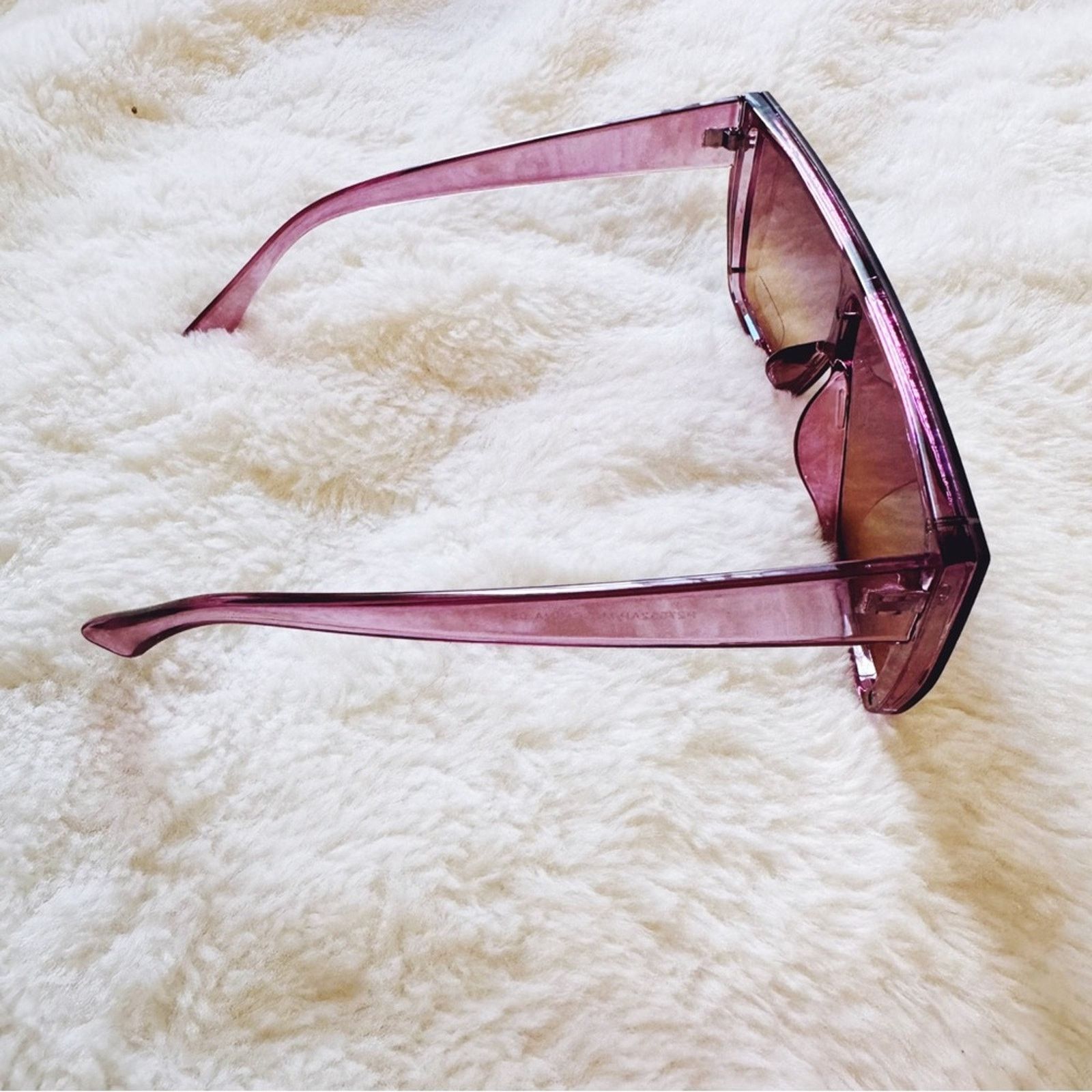 Other Greta Dark Purple Oversized Statement Sunglasses Size ONE SIZE - 7 Thumbnail