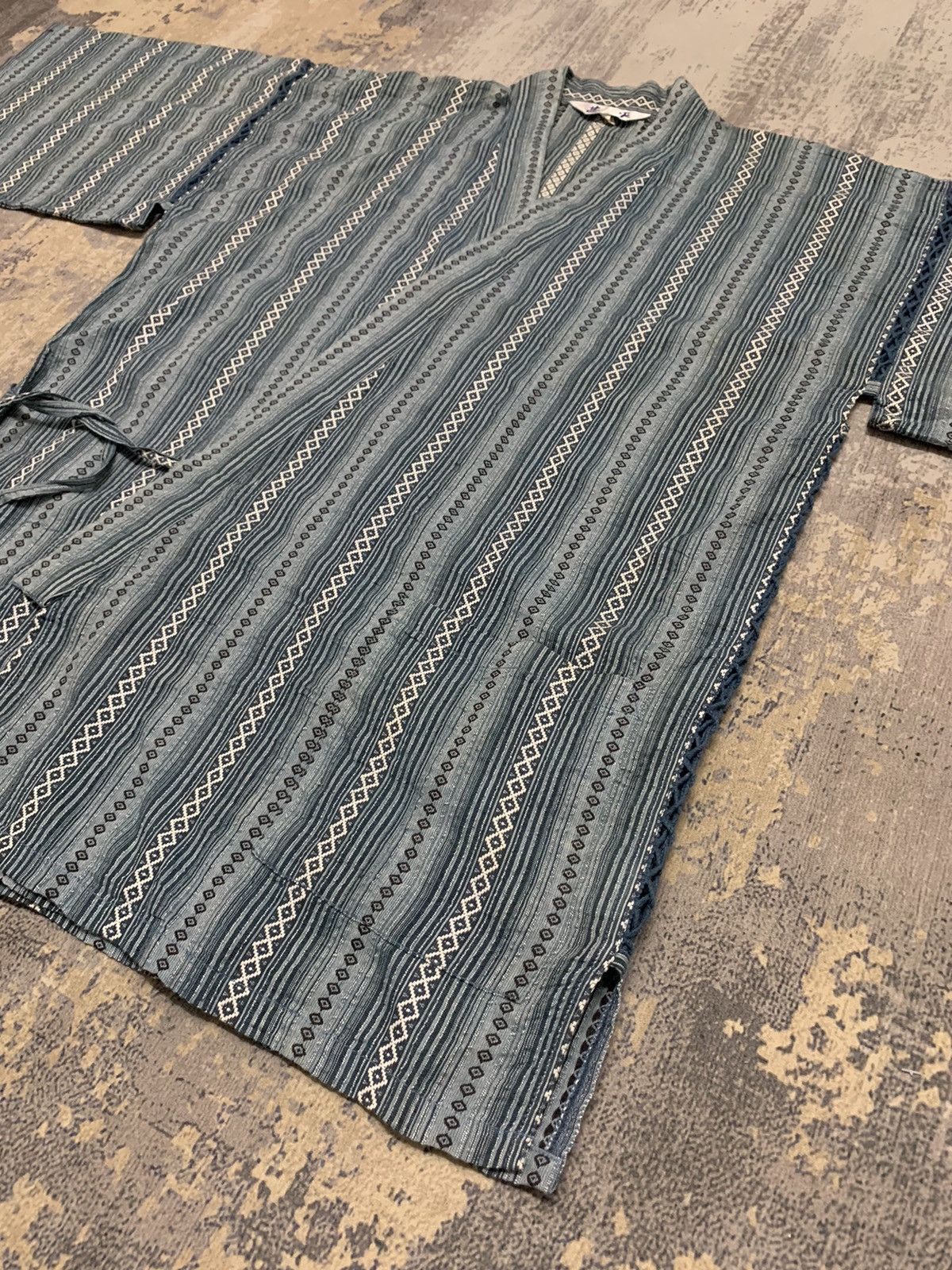 Vintage Japanese Kimono Vertical Stripe Design