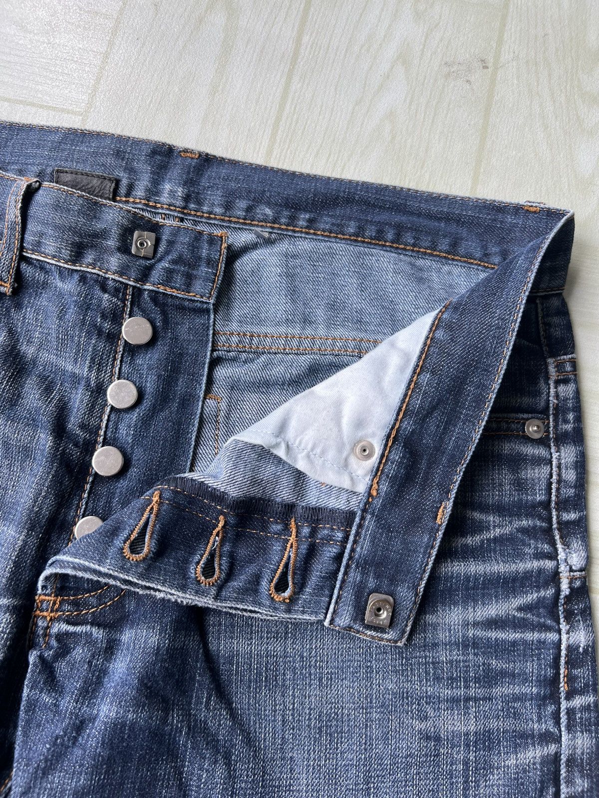 Dior AW12 Dior Homme Hedi Slimane Stone Wash Distress Denim Jeans Size US 32 / EU 48 - 9 Thumbnail