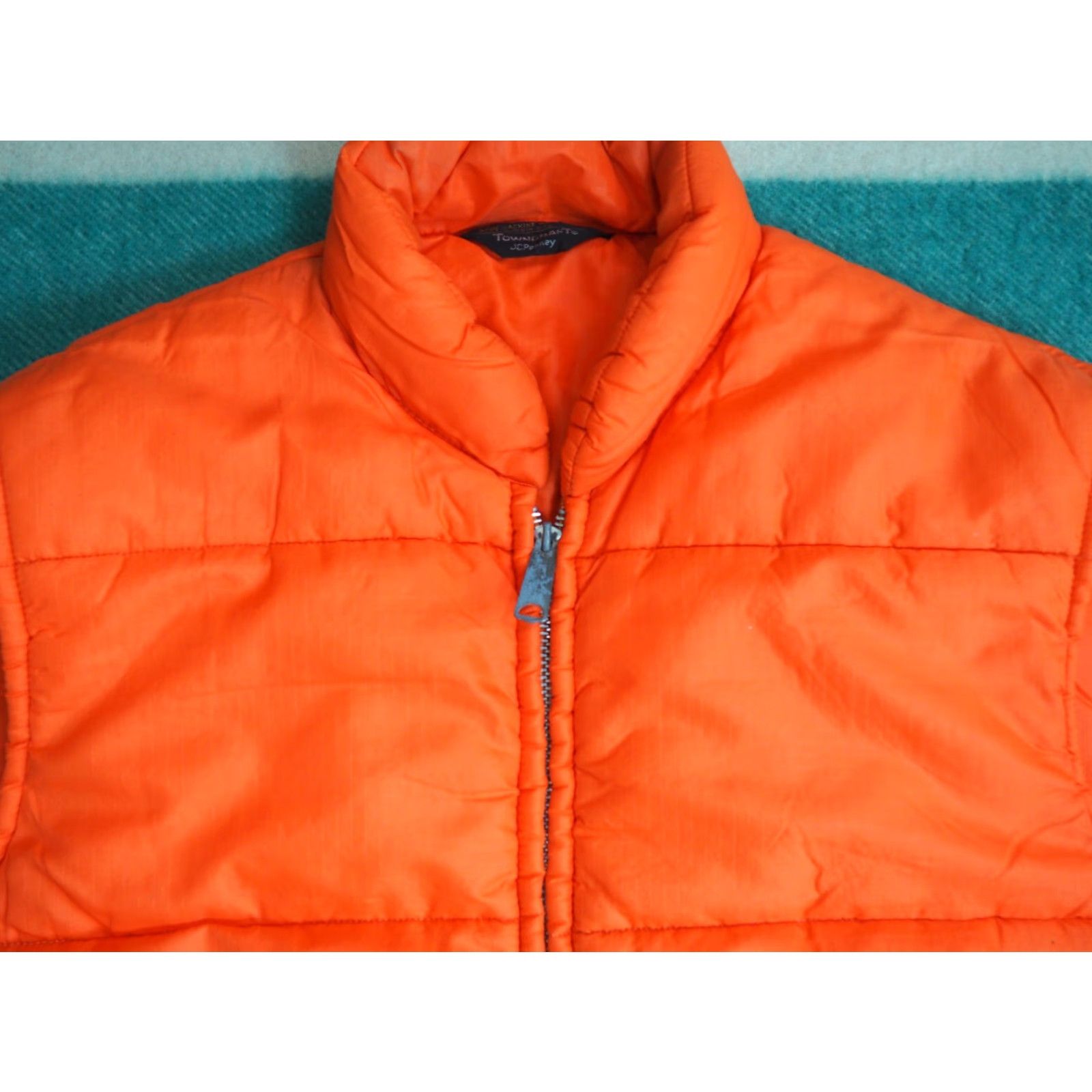 Vintage VTG Montgomery Ward Towncraft Faded Orange Talon Zip Puffer Vest Mens XL Size US XL / EU 56 / 4 - 3 Thumbnail