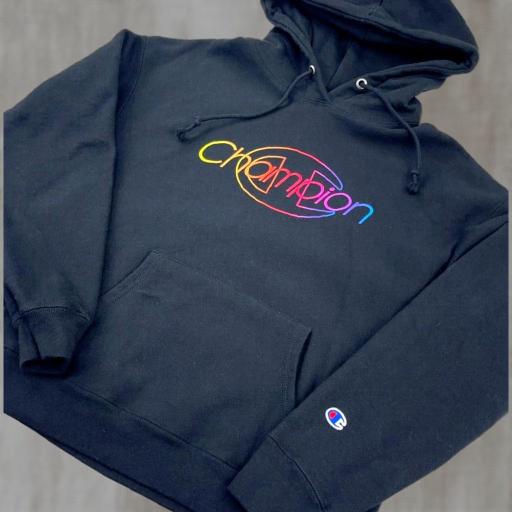Champion Champion Hoodie Women XL Black Pink Reverse Weave Sweatshirt Sweater Ladies Size XL / US 12-14 / IT 48-50 - 1 Thumbnail