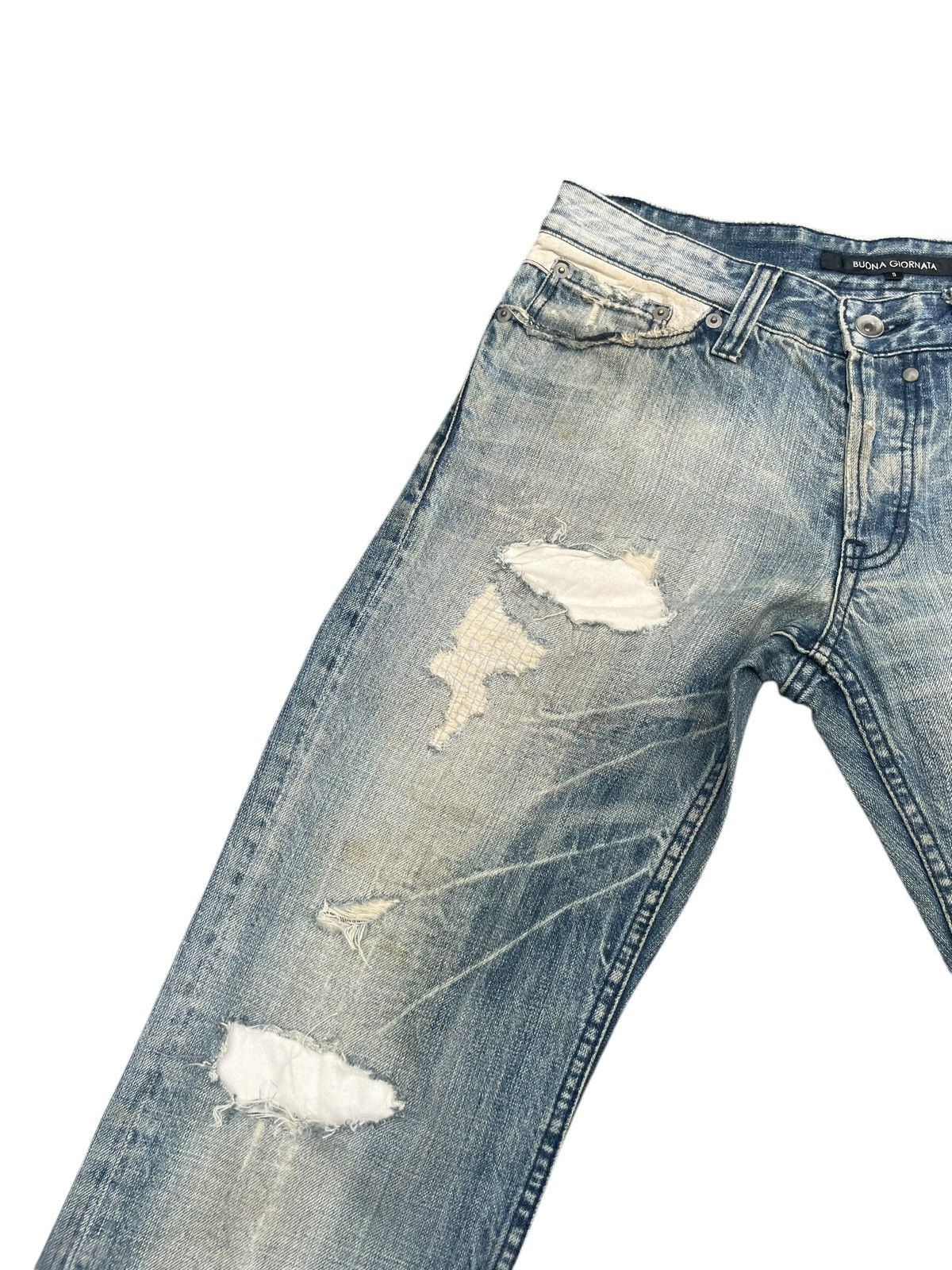 Japanese Brand Buona Giornata Distresed Denim Size US 32 / EU 48 - 5 Thumbnail