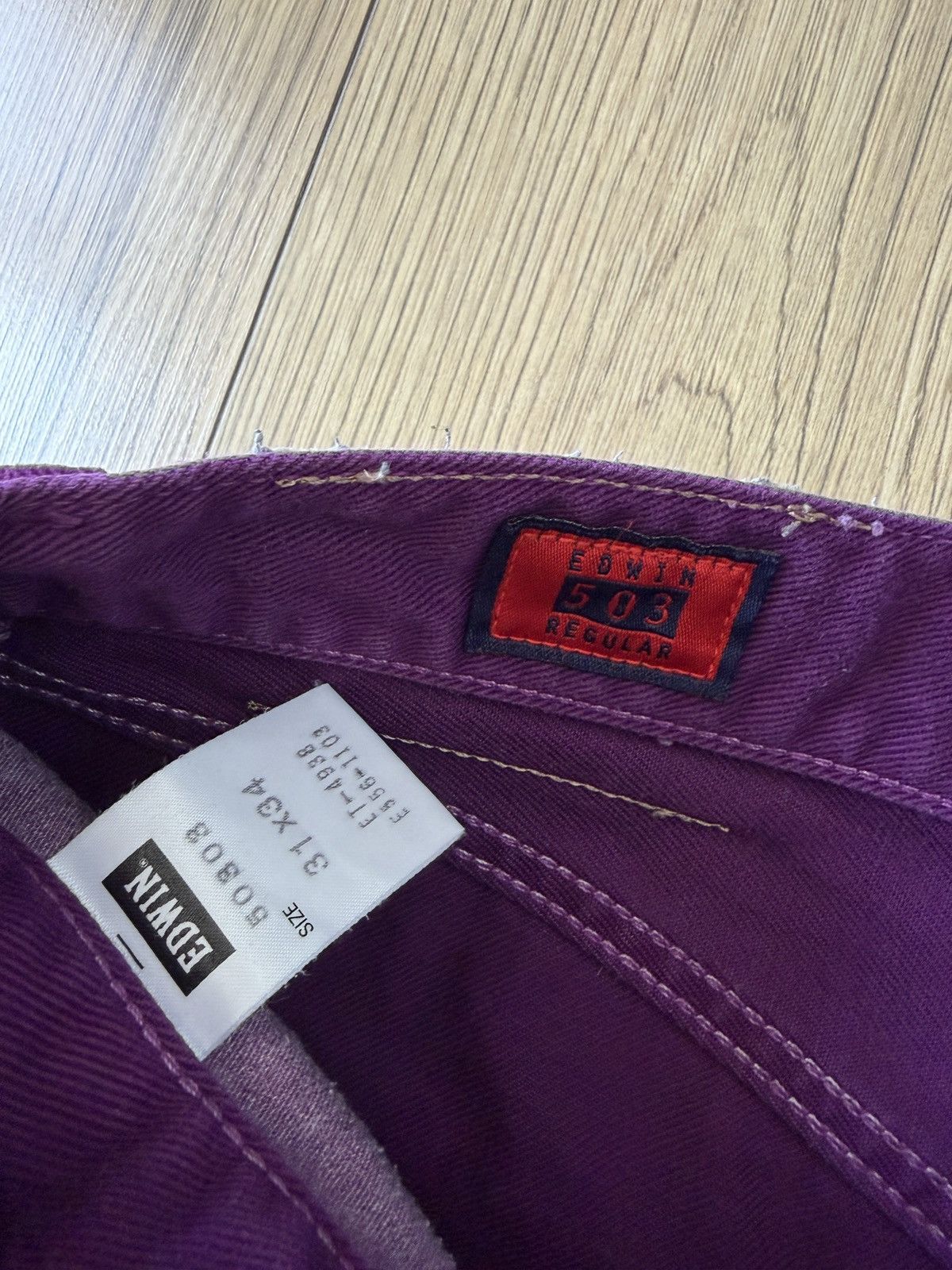 Edwin EDWIN 503 Regular Violet Purple Denim Jeans Size US 31 - 6 Thumbnail