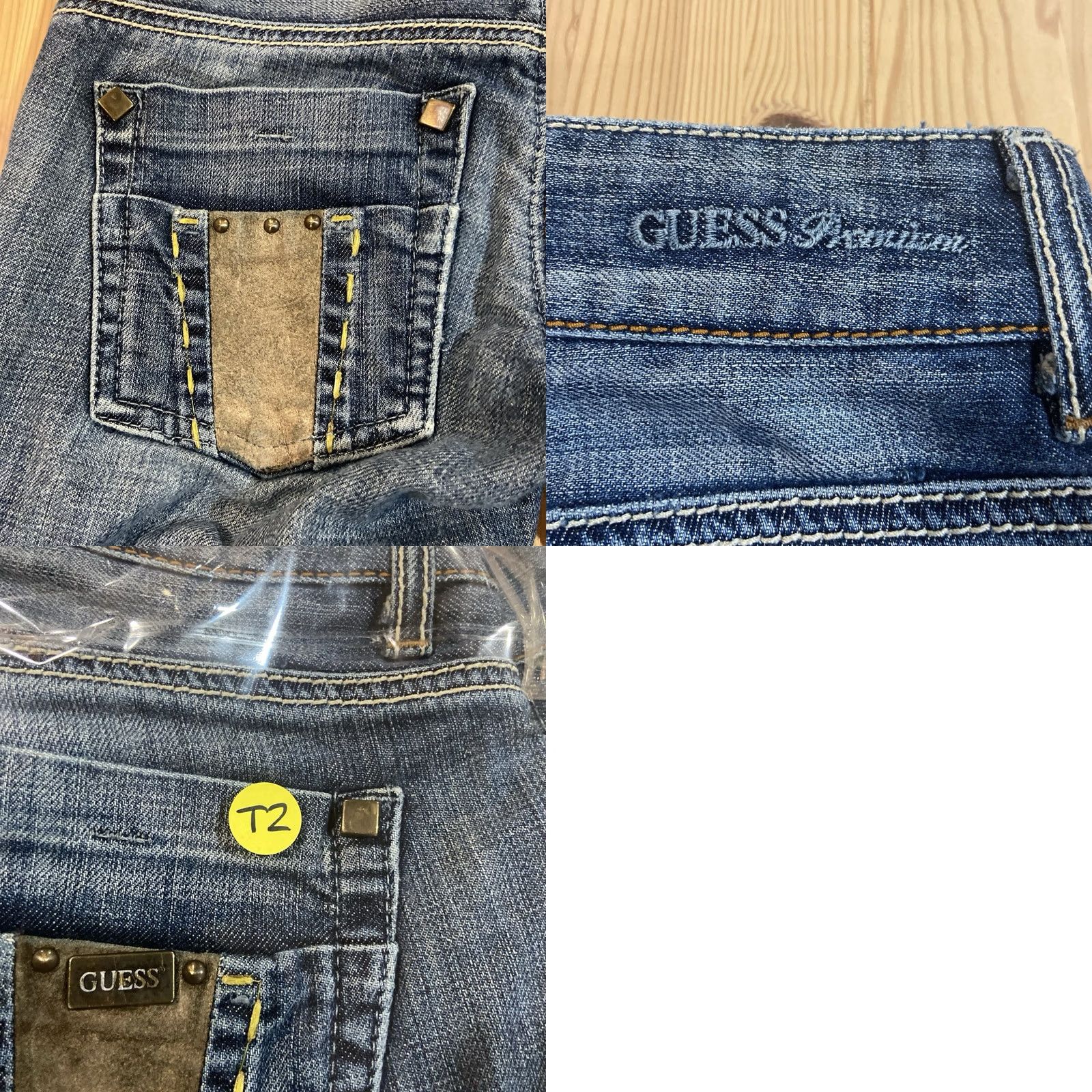 Guess VINTAGE GUESS Jeans Stretch flare Denim pants Y2K fitted womens 24 Size 42" / US 20 - 9 Thumbnail