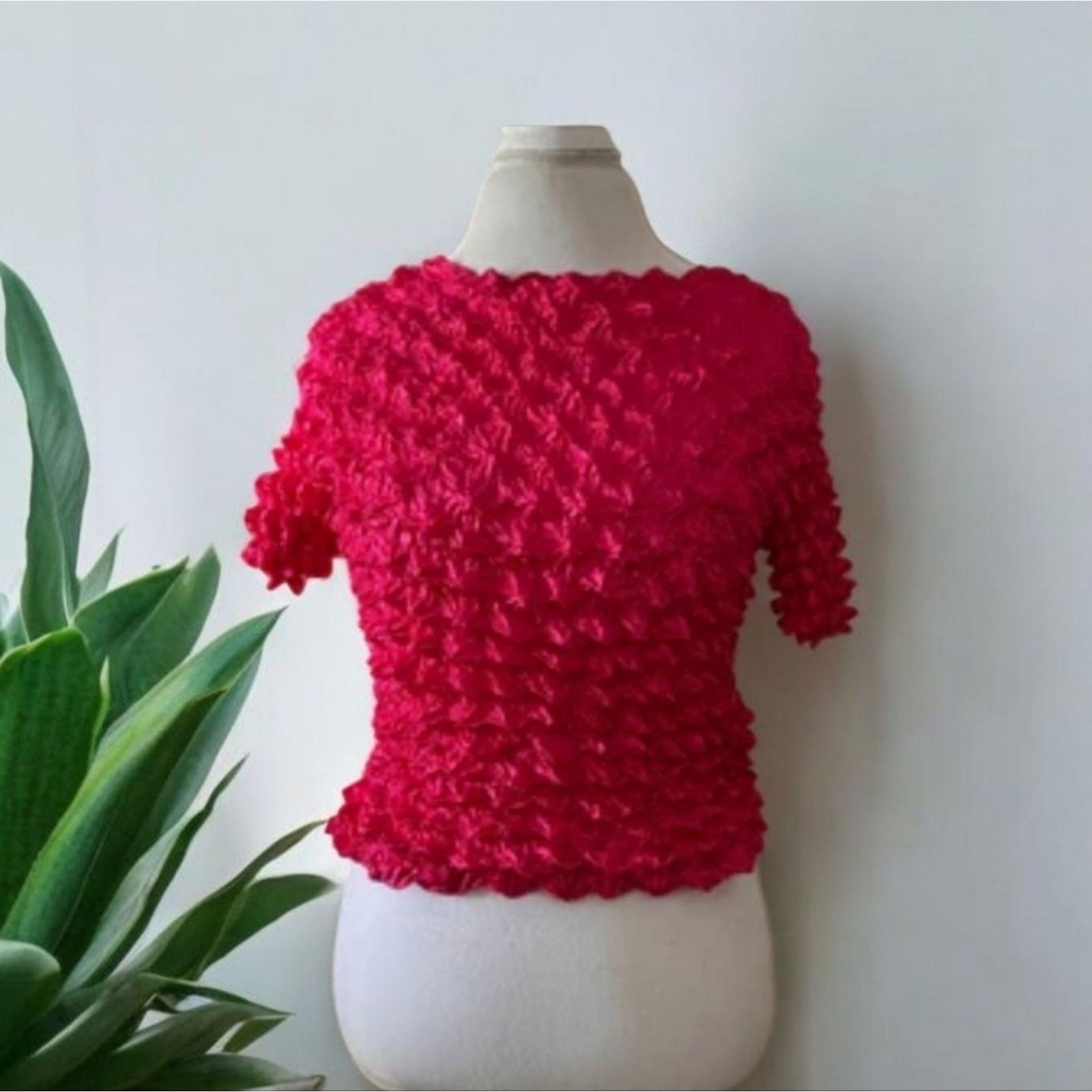 Other Vintage Y2K 90's Style Pink Popcorn/Bubble Shirt Size M / US 6-8 / IT 42-44 - 12 Thumbnail