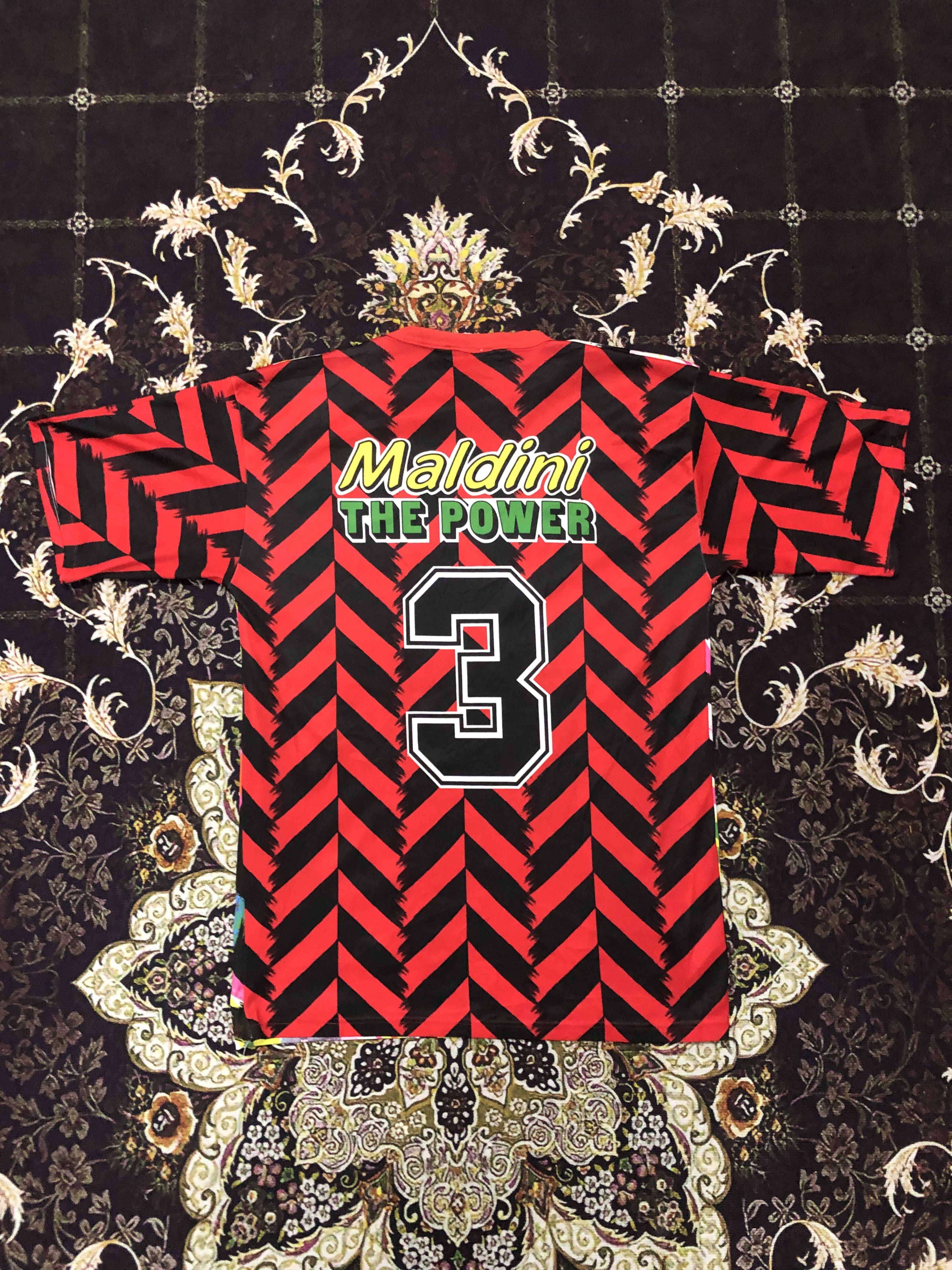 Vintage VTG PAOLO MALDINI OVERPRINT JERSEY AC MILAN Size US L / EU 52-54 / 3 - 4 Thumbnail