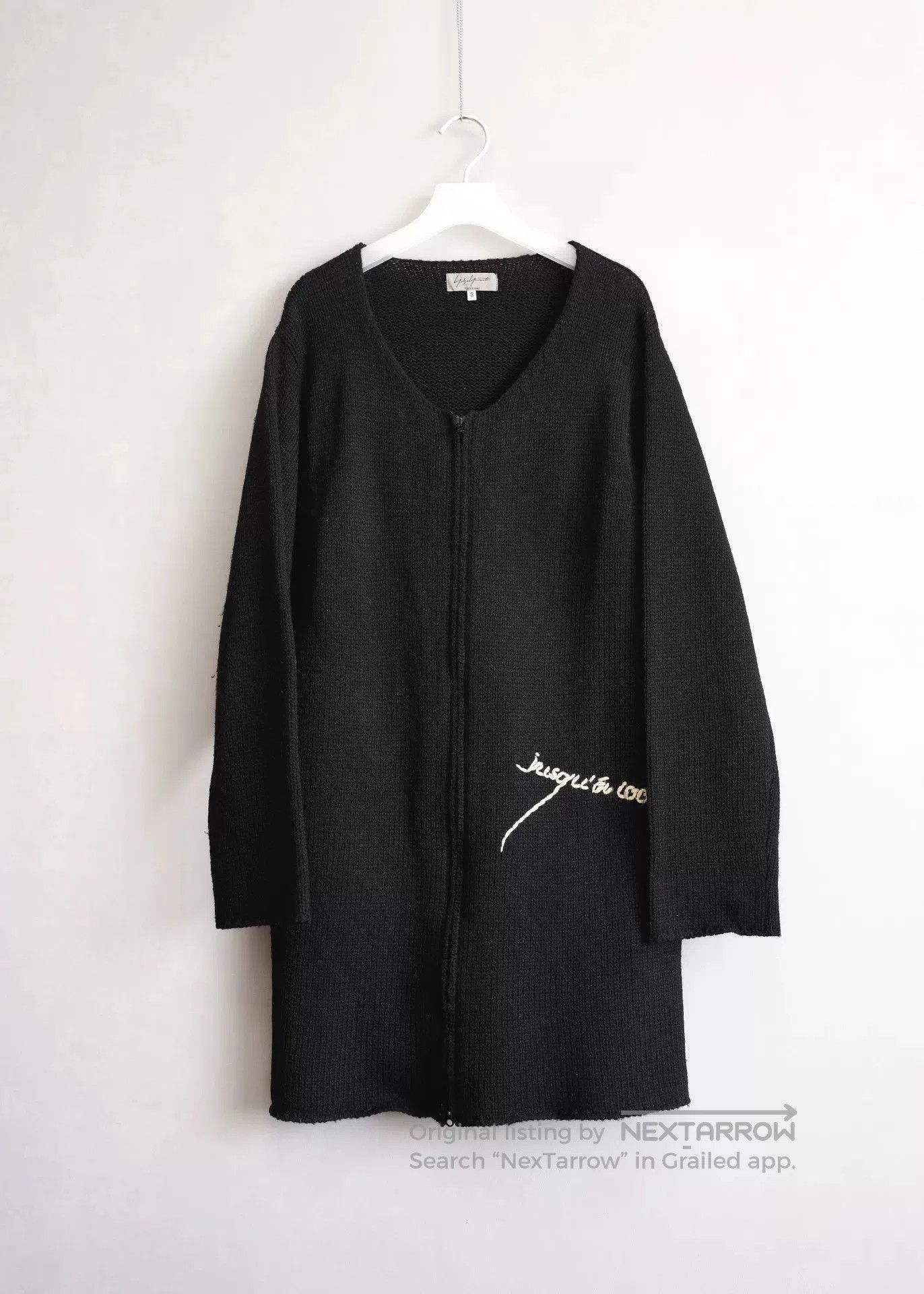 Yohji Yamamoto Yohji Yamamoto Black Wool Cardigan. Size L / US 10 / IT 46 - 2 Thumbnail