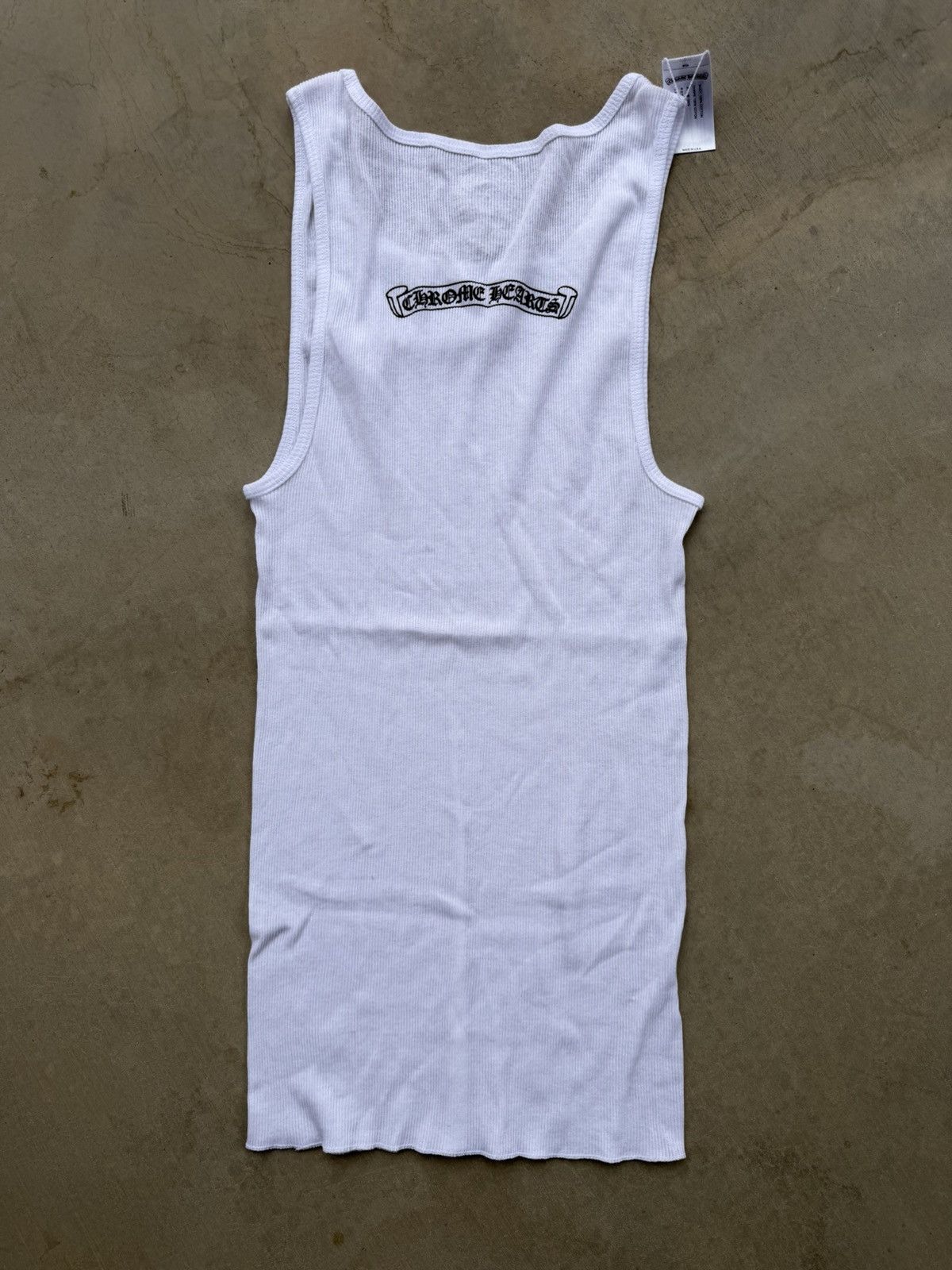 Chrome Hearts Chrome Hearts Neck Logo Tank Top White Size XL Brand New Size US XL / EU 56 / 4 - 2 Thumbnail