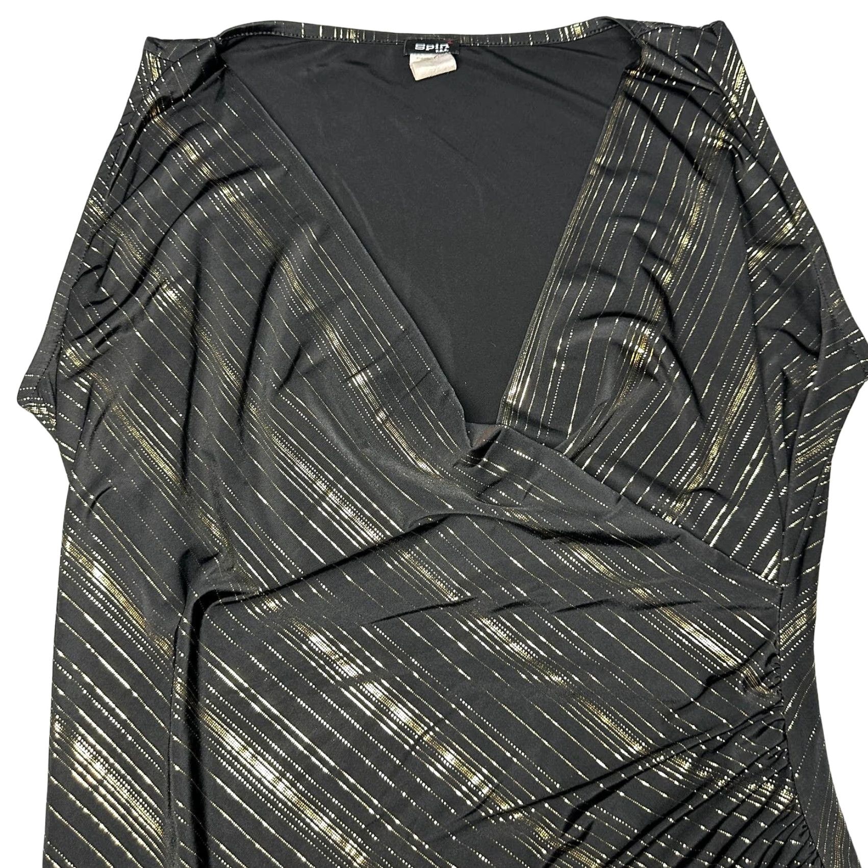 Vintage VINTAGE Spin Blouse Top Womens S Black Gold Striped Y2K Glam Grunge Made in USA Shirt/Top Womens S Black Gold Striped Y2K Glam Grunge USA Size S / US 4 / IT 40 - 2 Thumbnail