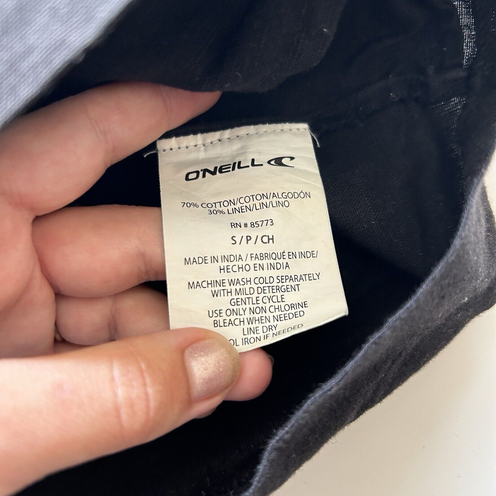 O'Neill O'NEILL Womens Black Solid Shorts Linen Blend Elastic Waist Size 26" / US 2 / IT 38 - 10 Thumbnail
