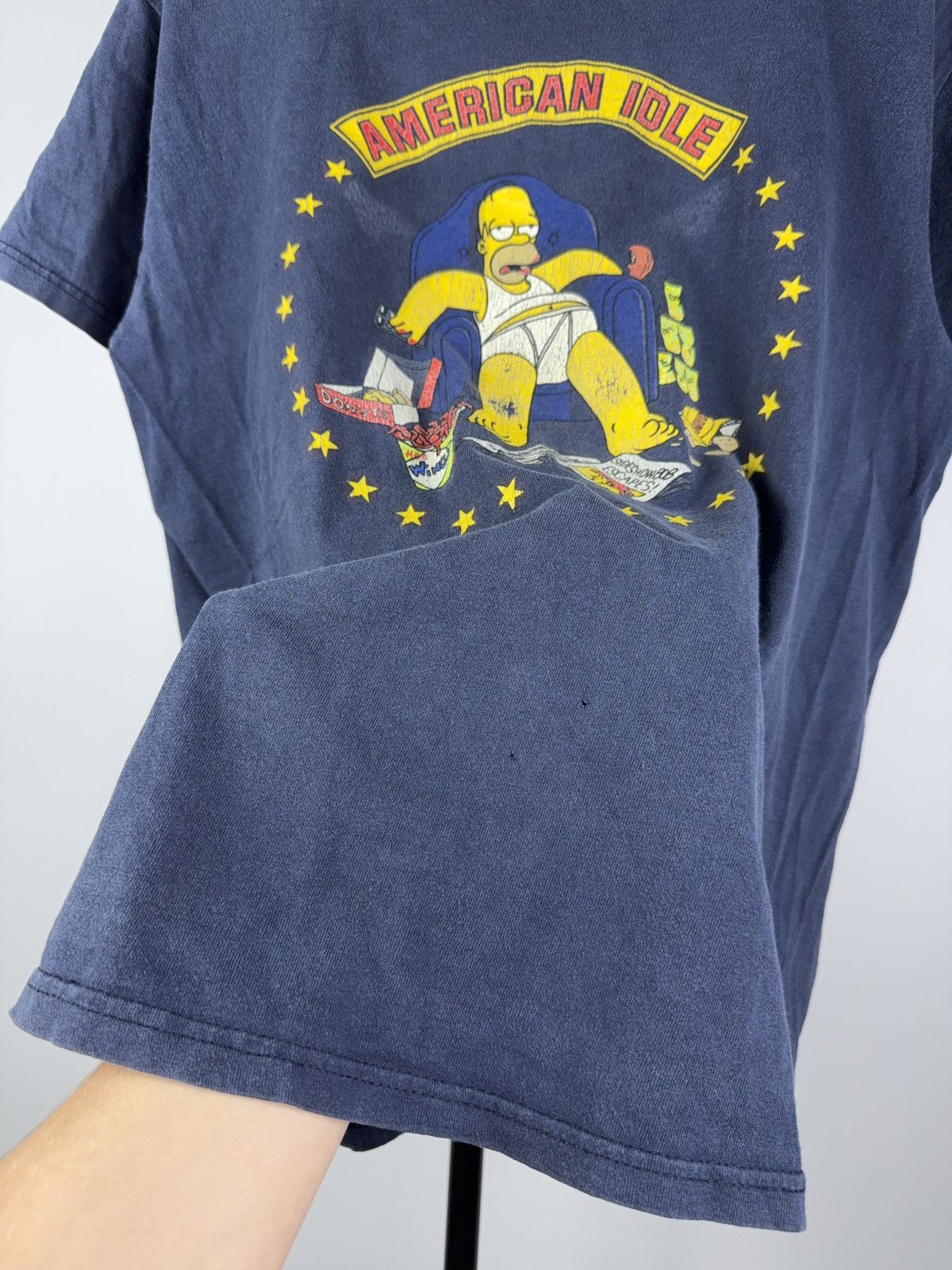The Simpsons × Vintage Vintage 1990s Simpsons “American Idle” Parody T-Shirt Homer Size US M / EU 48-50 / 2 - 4 Thumbnail