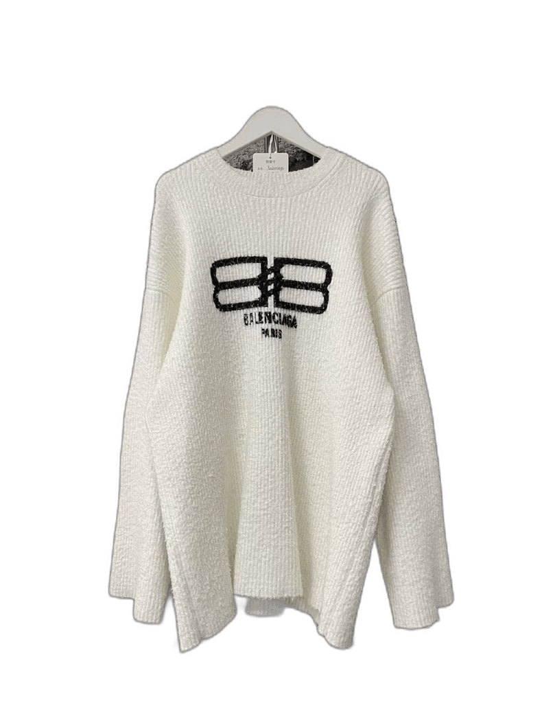 Balenciaga Balenciaga Black White Closure Mohair Sweater-yf Size US XS / EU 42 / 0 - 1 Thumbnail