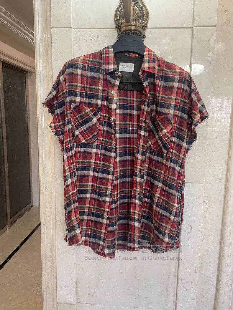 Fear of God 4th Red Plaid Vest.