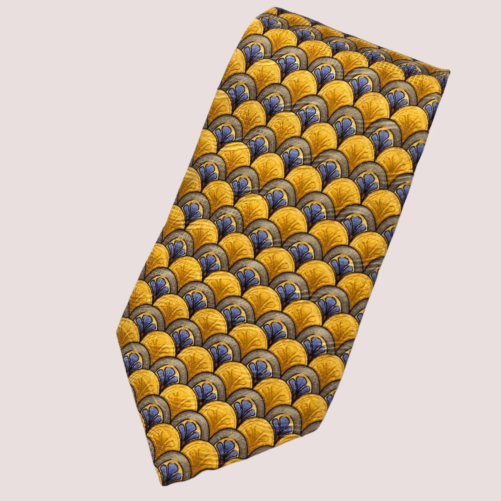 Robert Talbott Robert Talbott Best of Class Silk Necktie Mens Gold Geometric USA Nordstrom Tie Size ONE SIZE - 1 Thumbnail