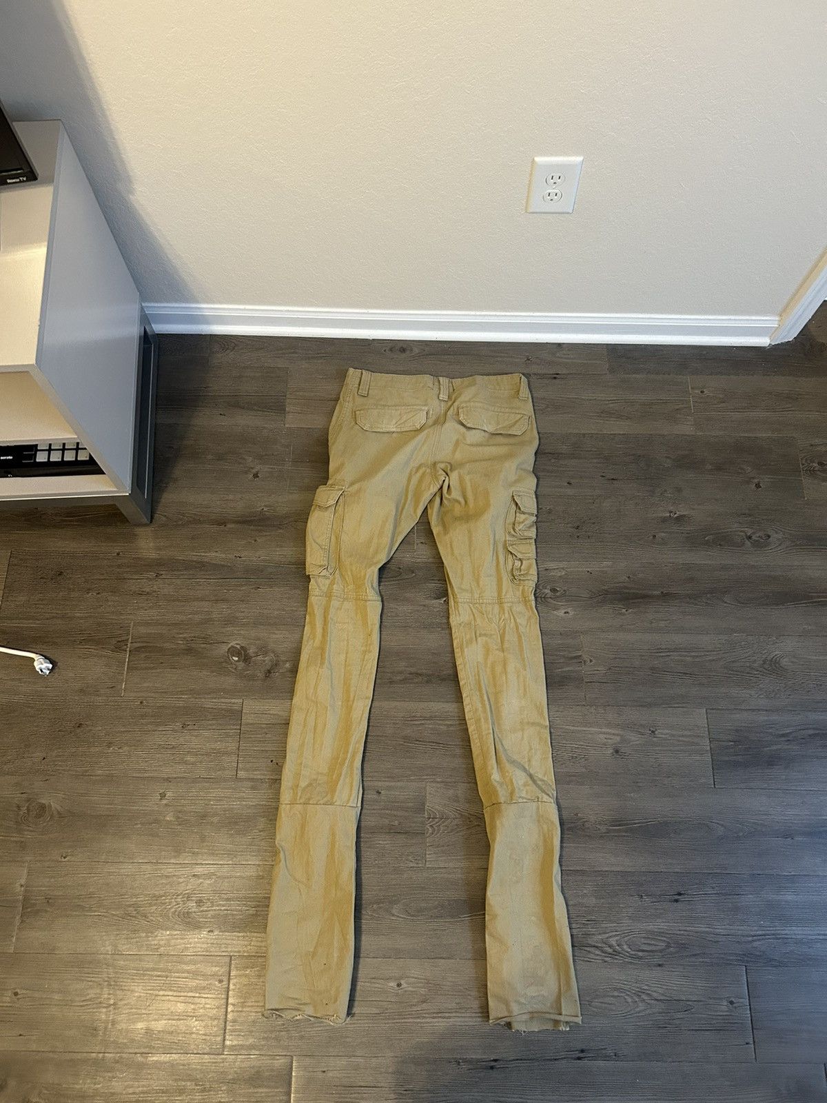 Designer Tan/khaki stacked cargo pants Size US 32 / EU 48 - 2 Thumbnail
