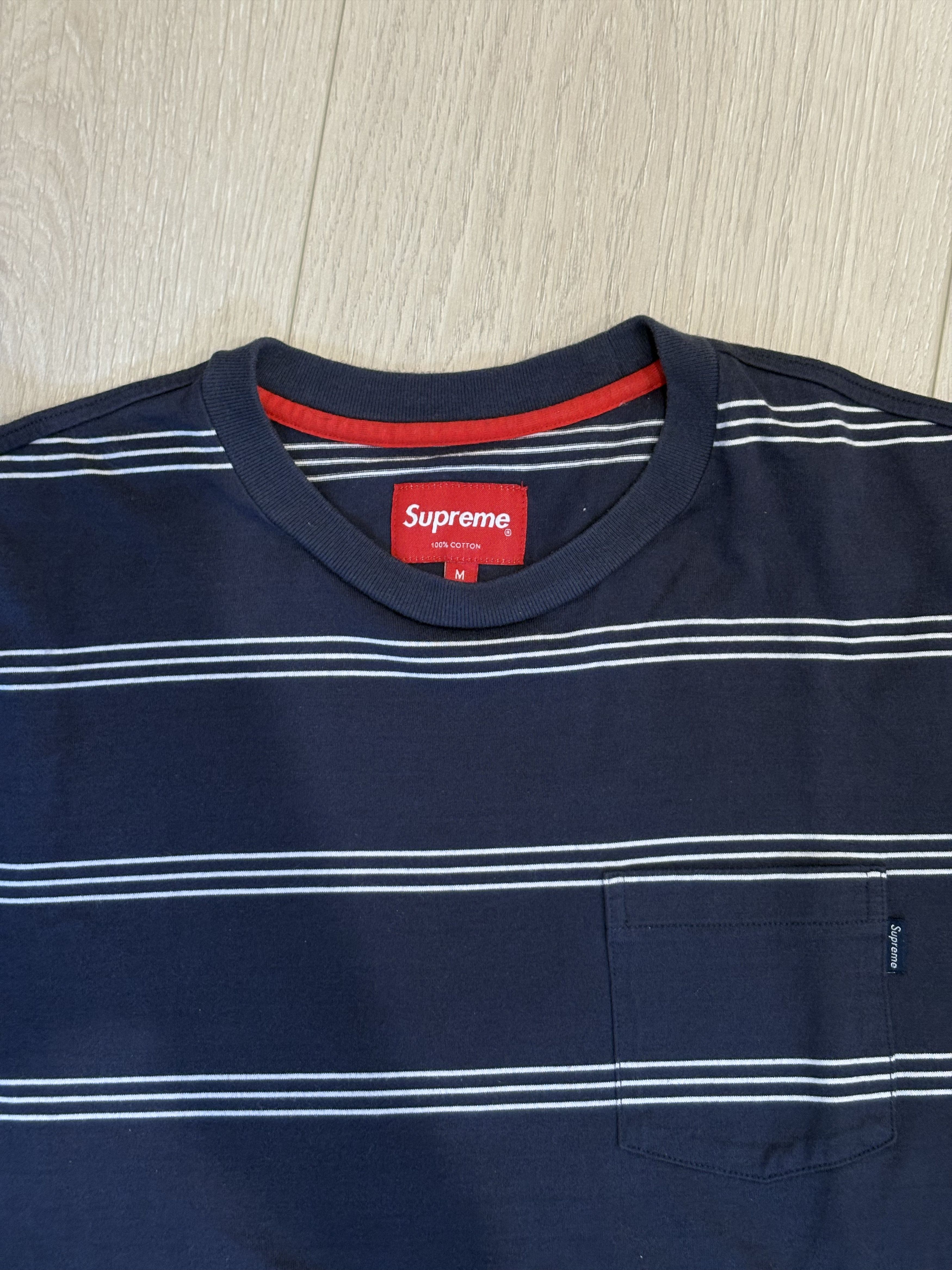 Supreme Micro Stripe Pocket Tee SS 2010 Size US M / EU 48-50 / 2 - 2 Thumbnail