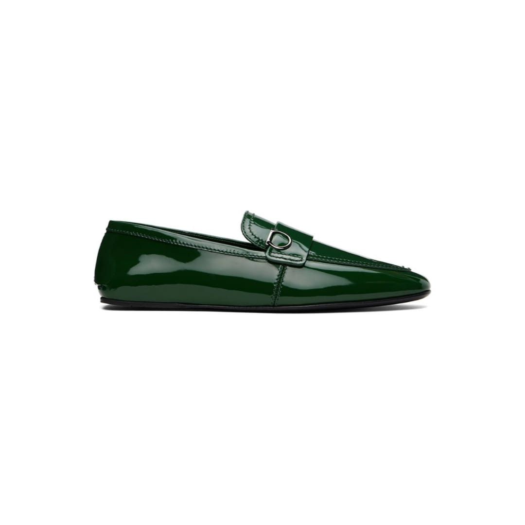 Salvatore Ferragamo o1s1rm0924 Hardware Loafers in Inkwell Green Size US 7 / EU 40 - 1 Thumbnail