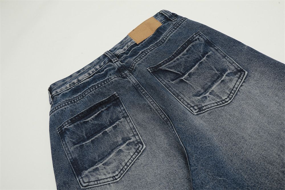 Japanese Brand × Jean Tie-dye gradient trendy washed loose jeans for men Size US 32 / EU 48 - 5 Thumbnail