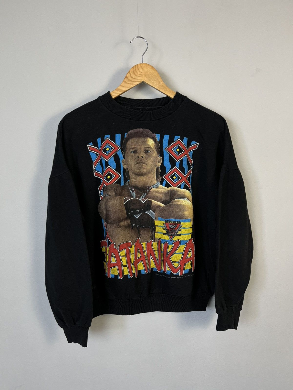 Vintage × WWE × WWF Tatanka Vintage 92's WWF Unisex Sweatshirt Size US S / EU 44-46 / 1 - 1 Thumbnail