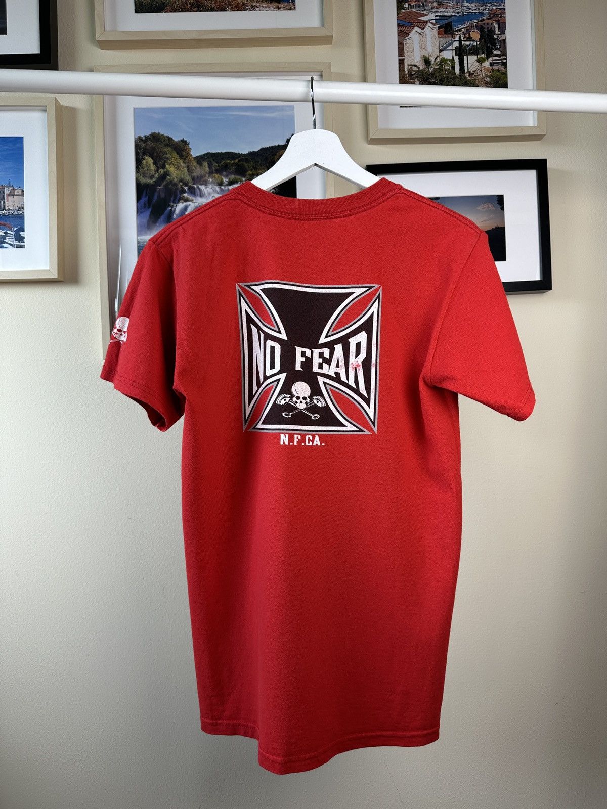 No Fear × Vintage Red T-shirt with graphic No Fear Size US S / EU 44-46 / 1 - 3 Thumbnail