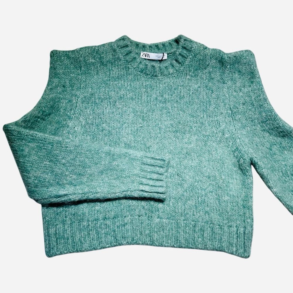 Zara NWT New Zara Blogger Favorite Sage Shoulder Detail Sweater Size S / US 4 / IT 40 - 6 Thumbnail