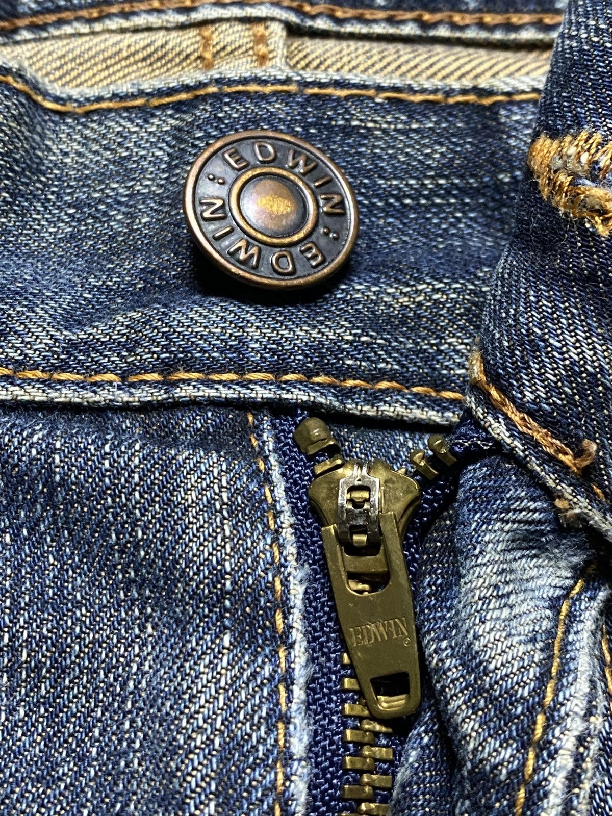 Japanese Brand Vintage Edwin 503 Premium Japan Distressed Loose Jeans Size US 32 / EU 48 - 9 Thumbnail