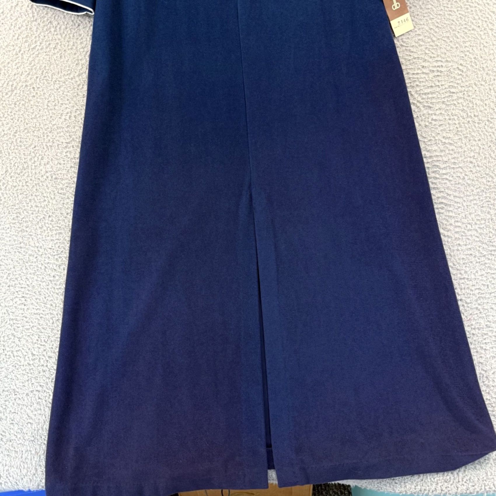 Velour VINTAGE David Brown California Maxi Dress Womens Small Blue 70s Velour Zip NWT Size S / US 4 / IT 40 - 2 Thumbnail