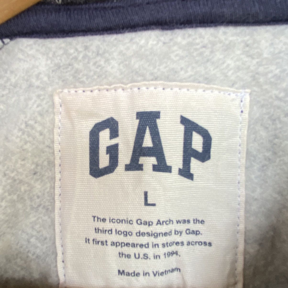 Other Vintage Gap Zip Up Jacket Big Logo Embroidered Dark Gray Size US L / EU 52-54 / 3 - 6 Thumbnail
