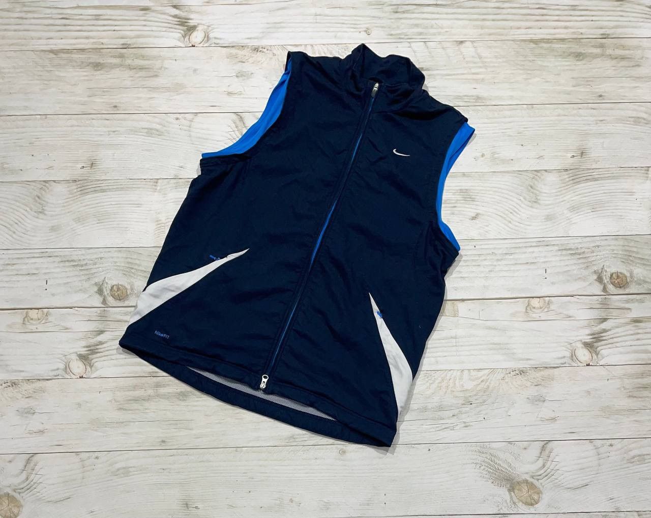 Nike Vintage Nike Track Jacket Vest 00s Nylon Striped Size US M / EU 48-50 / 2 - 2 Thumbnail